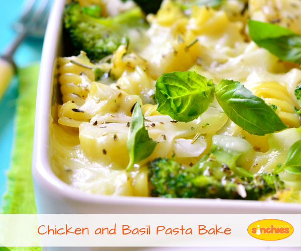 Chicken and Basil Pasta Bake