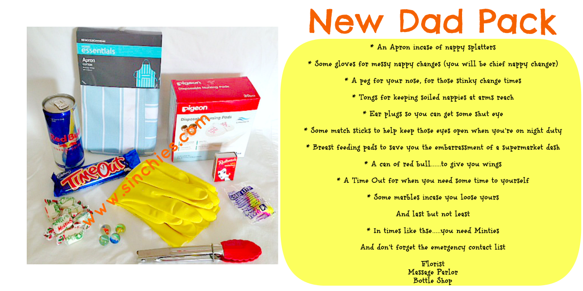 New Dad Survival Kit With Funny Gifts Sinchies
