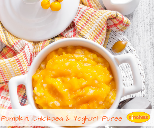 Pumpkin Chickpea and Yoghurt Puree