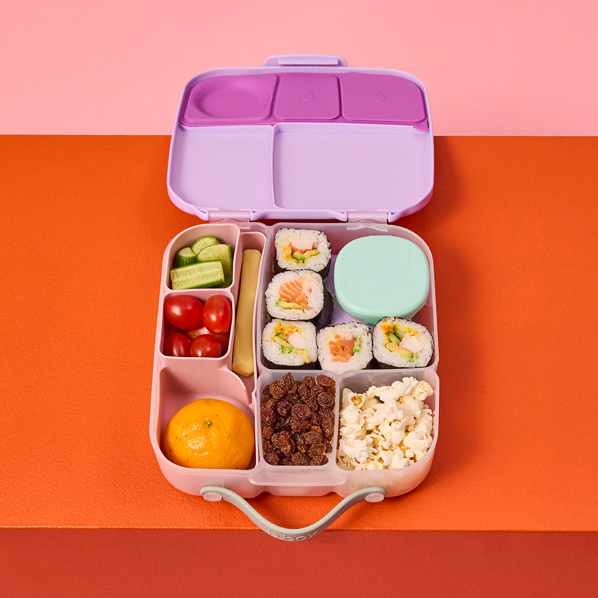 b.box silicone bento tray - lunch - berry
