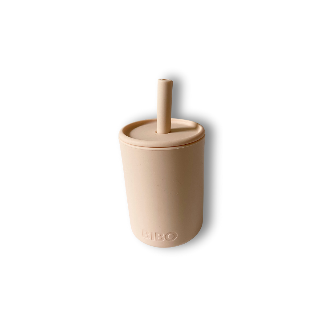 almond silicone sippy cup