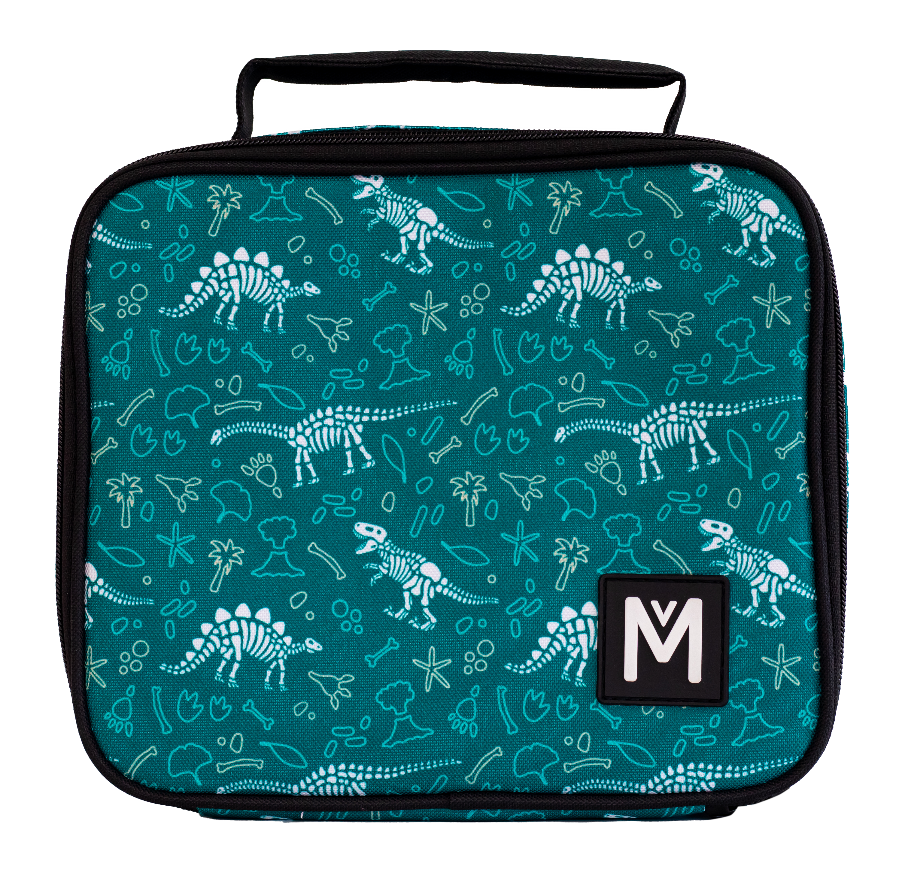 green dinosaur insulated lunch bag