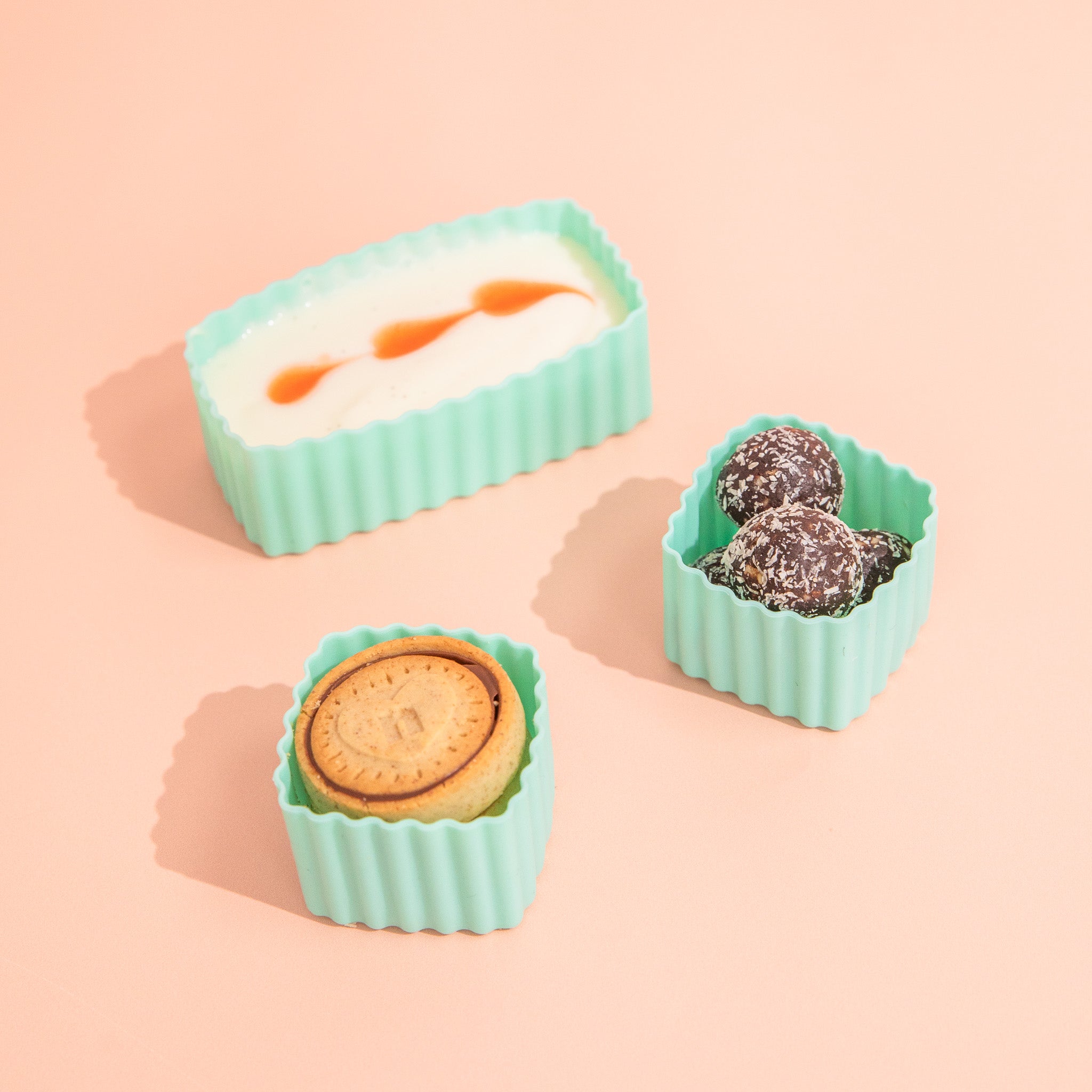 marine mixed silicone bento cups