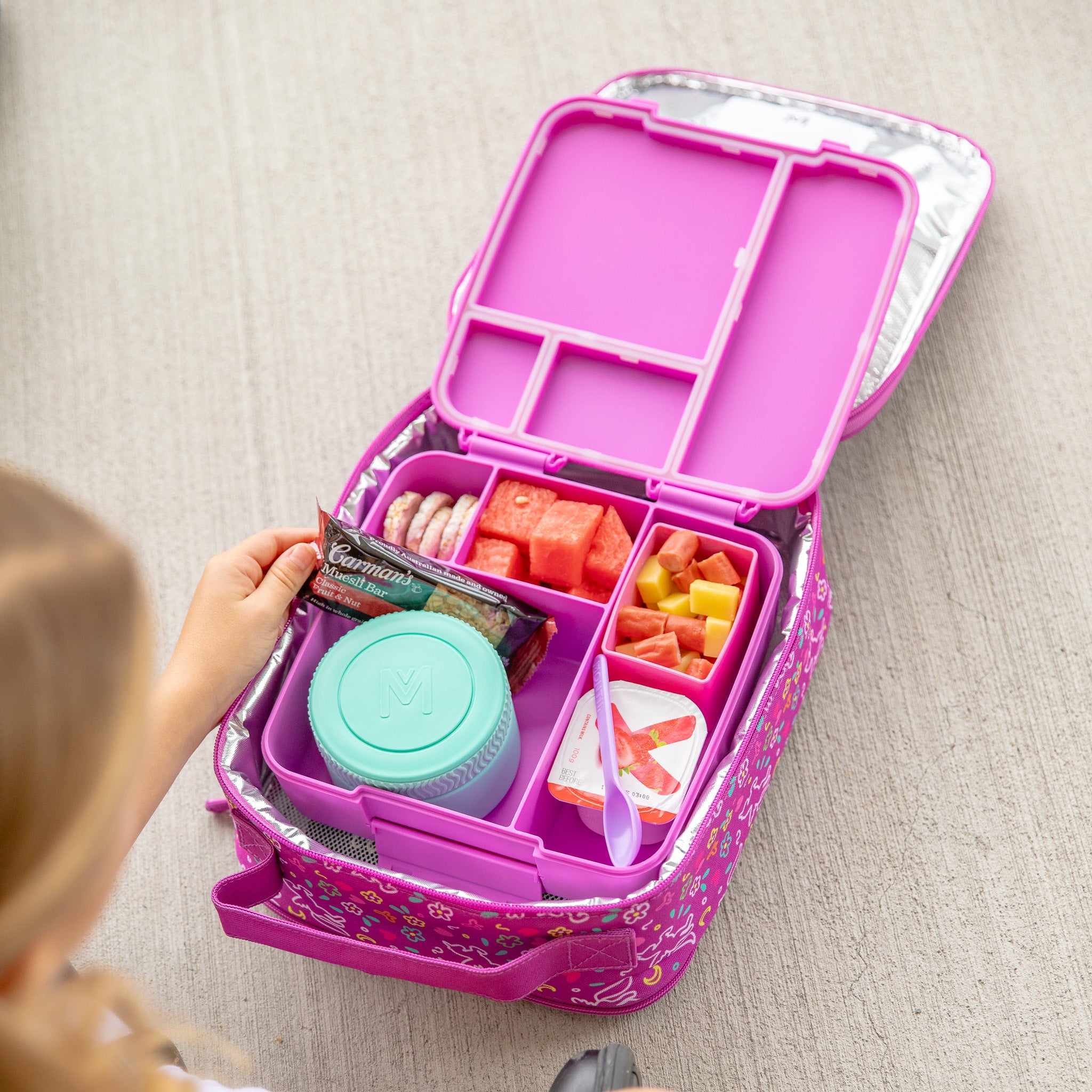 marine green mini insulated food jar