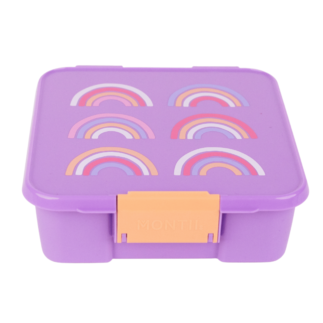 purple rainbow bento five lunch box