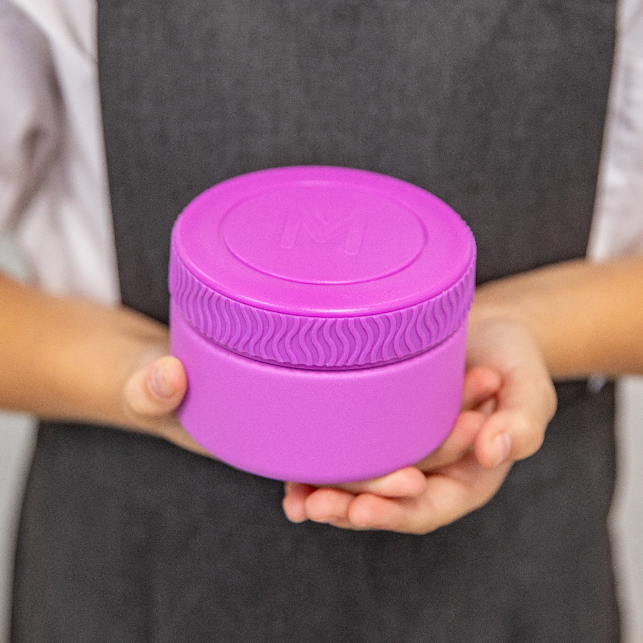 fuchsia pink purple mini insulated food jar