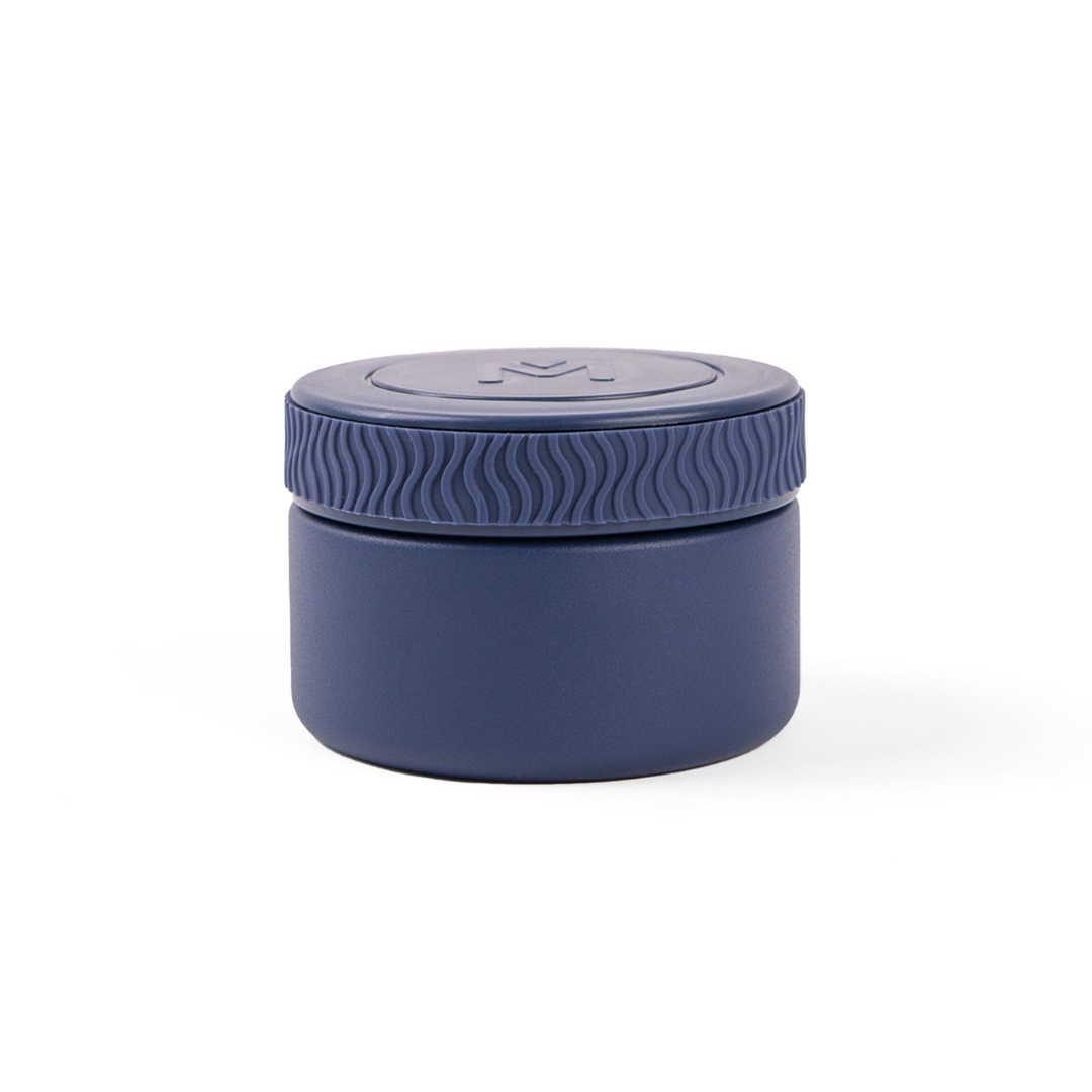 navy blue insulated mini food jar