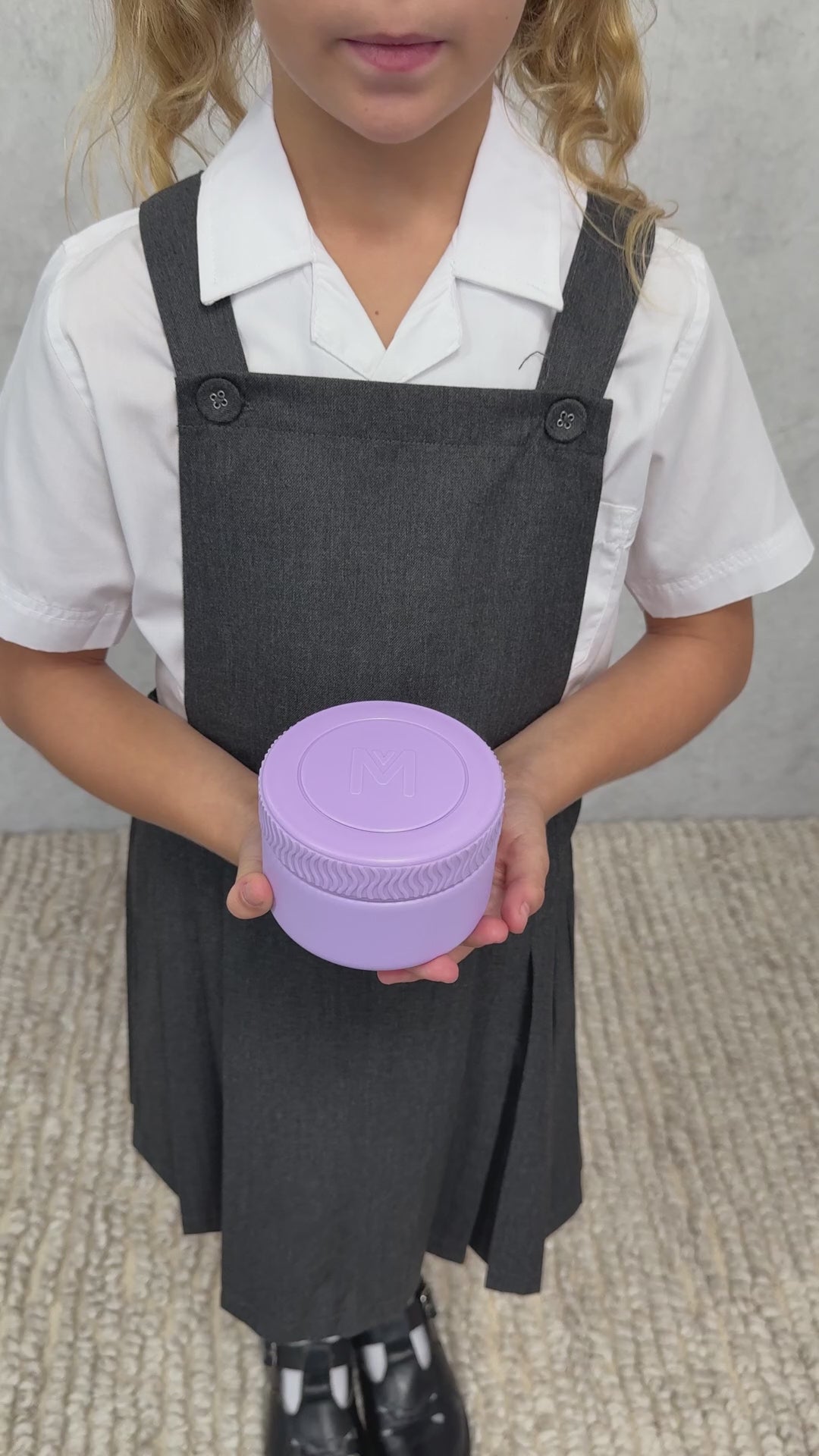 lilac purple mini insulated food jar