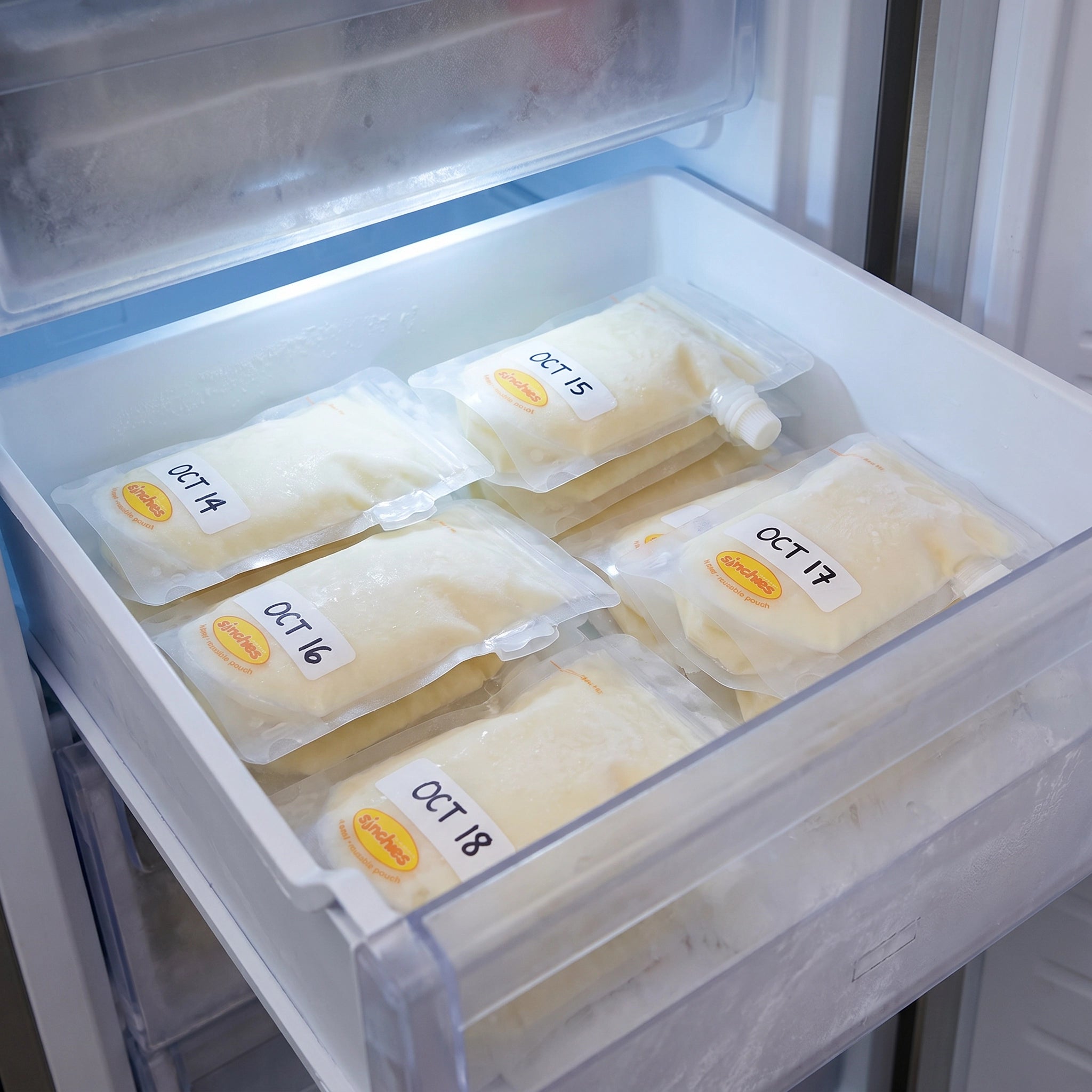 Sinchies reusable breastmilk storage bags