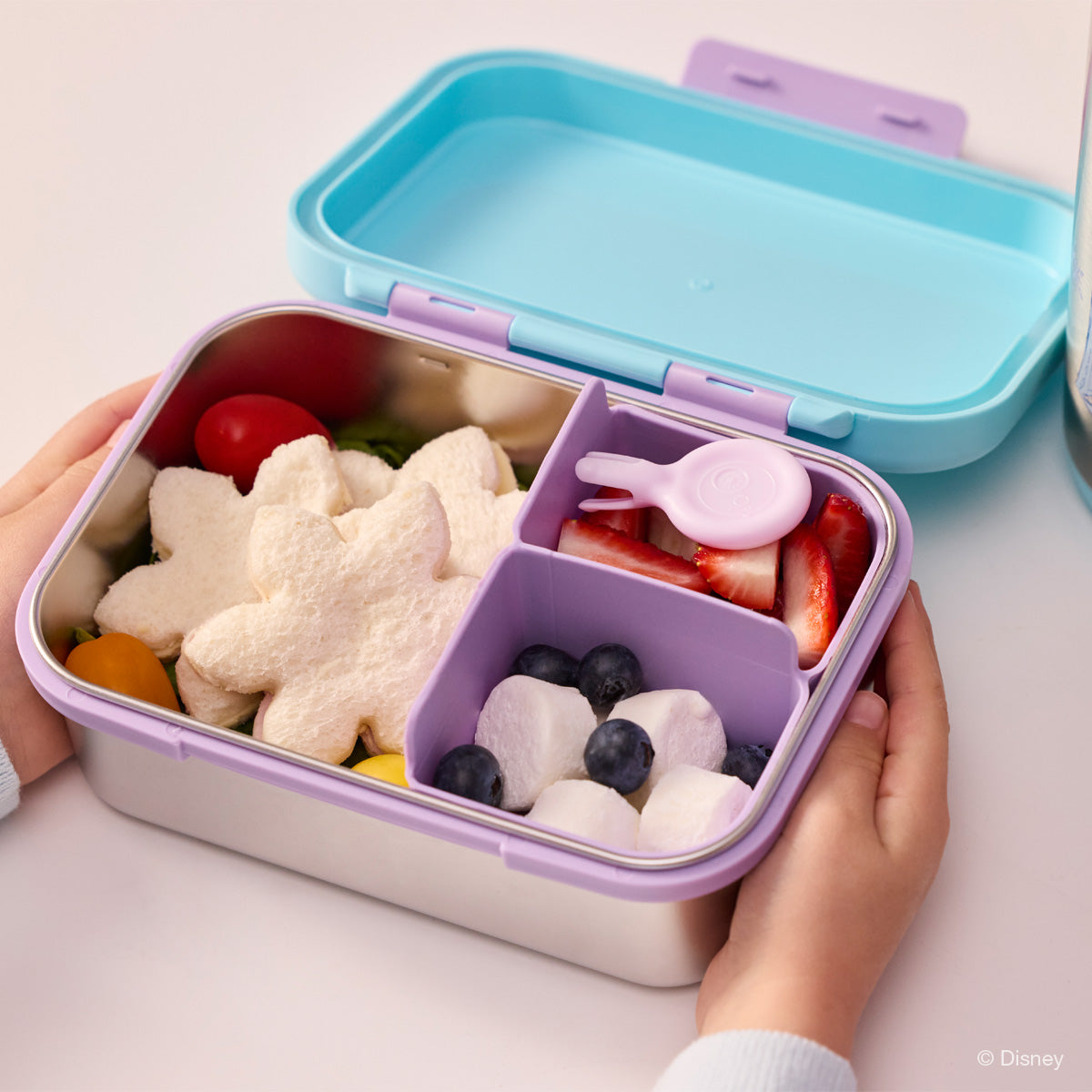 b.box junior stainless steel lunchbox in Frozen packed for school