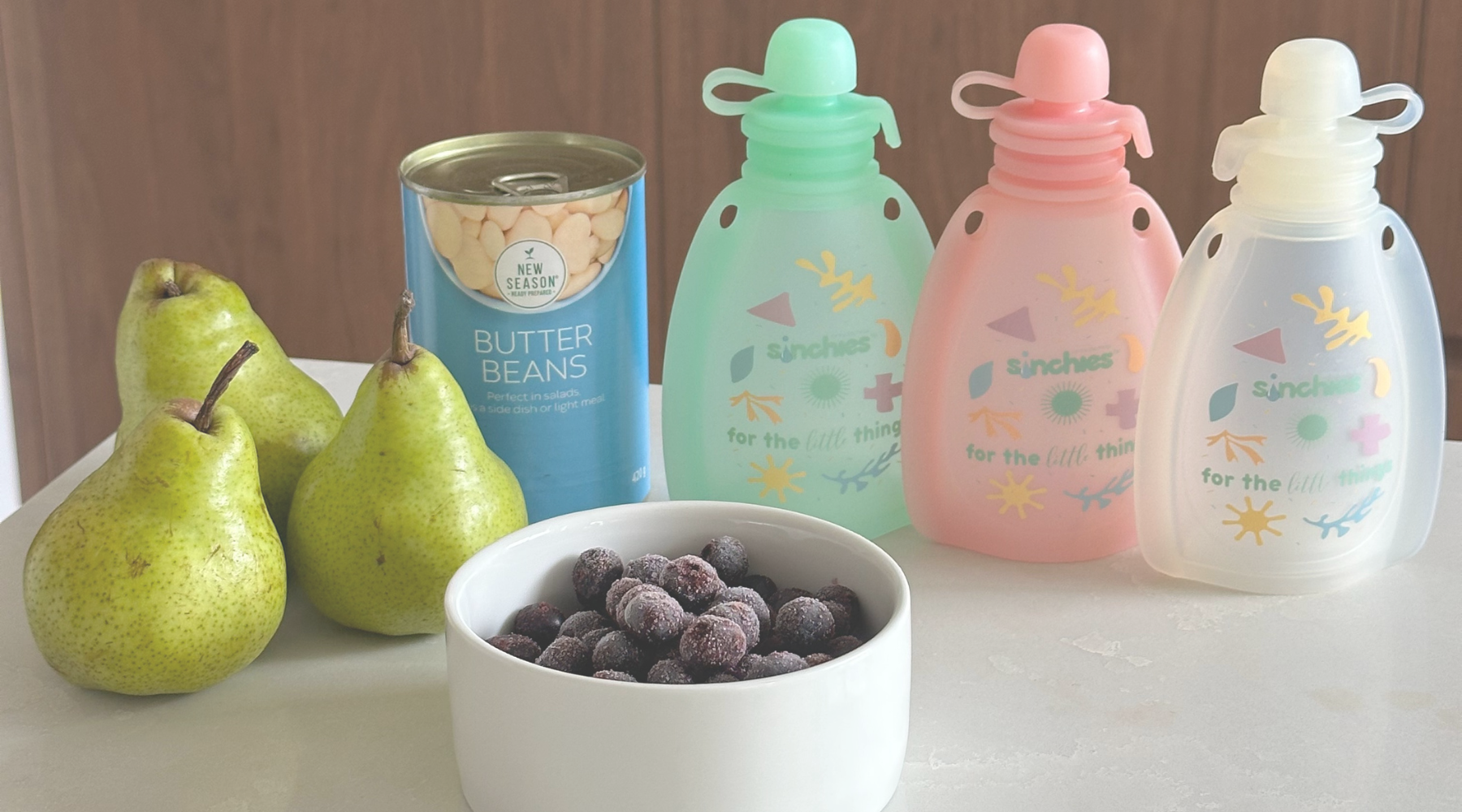 Pear, blueberry & white bean baby purée (protein-packed & naturally sweet)