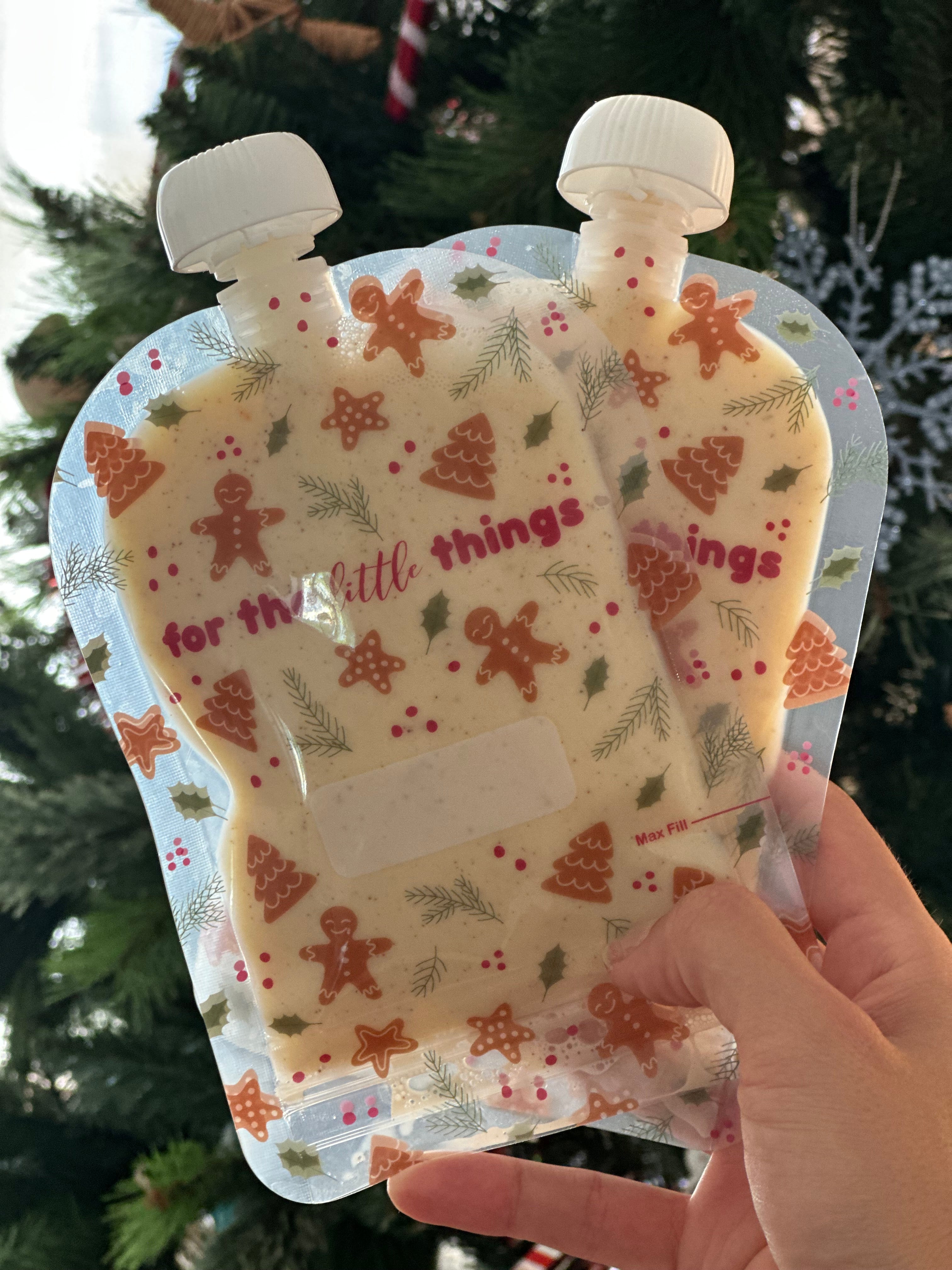 Sinchies Gingerbread Men reusable food pouch