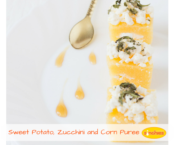 Sweet Potato Zucchini and Corn Puree baby Food