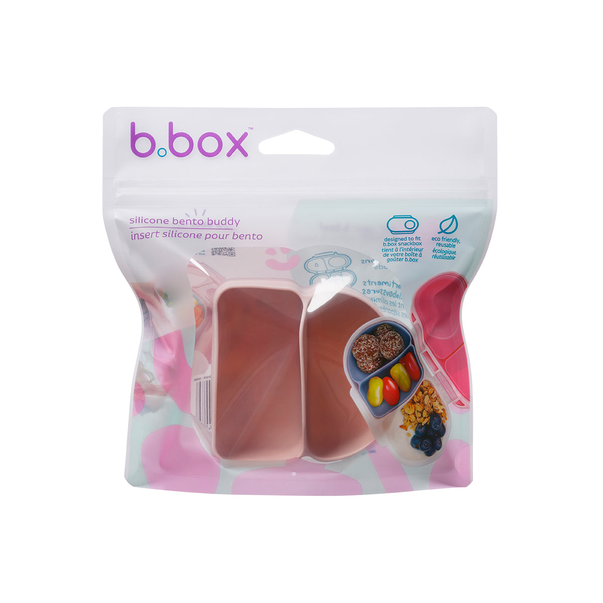 b.box silicone bento buddy - snack - berry
