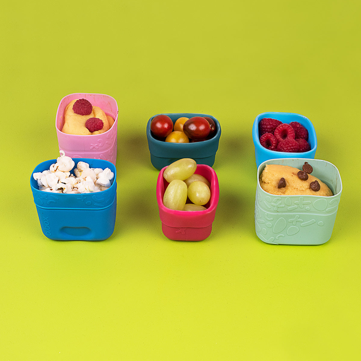 b.box Silicone Snack Cups - berry