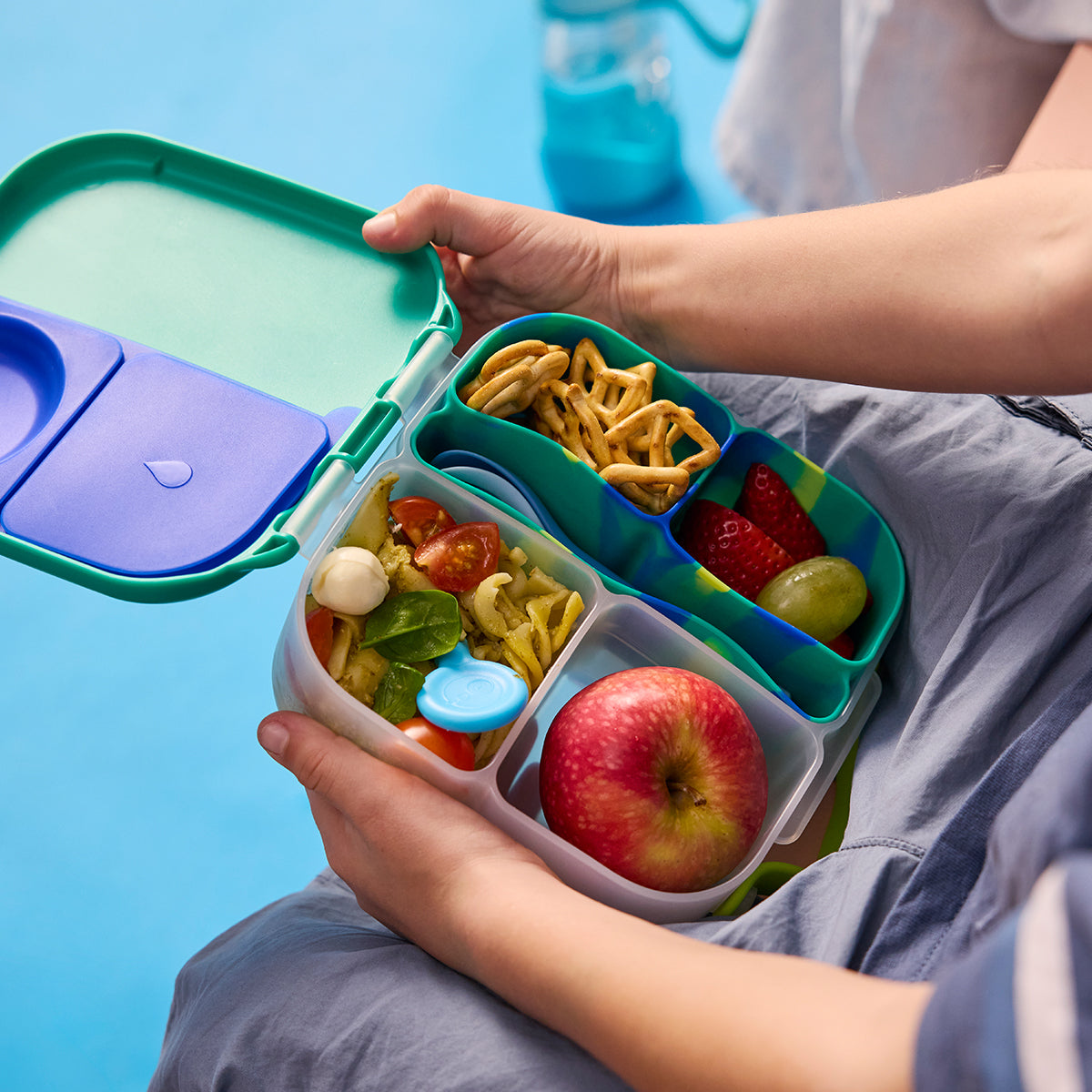 b.box silicone bento tray - mini - electric jungle