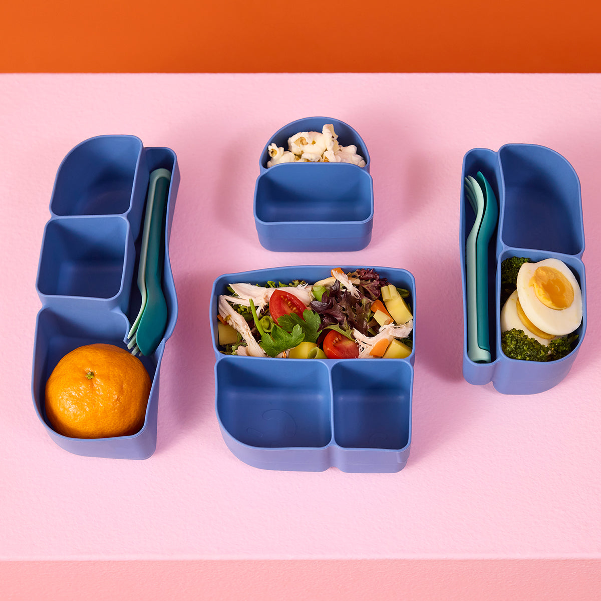 b.box silicone bento buddy - lunch - ocean