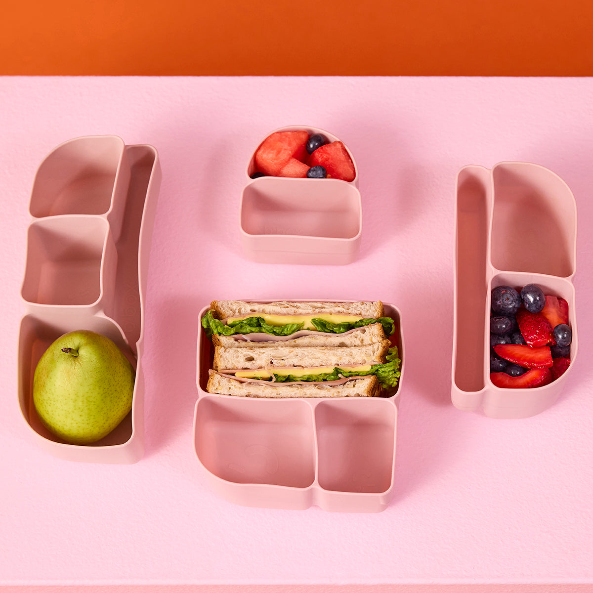 b.box silicone bento buddy - snack - berry