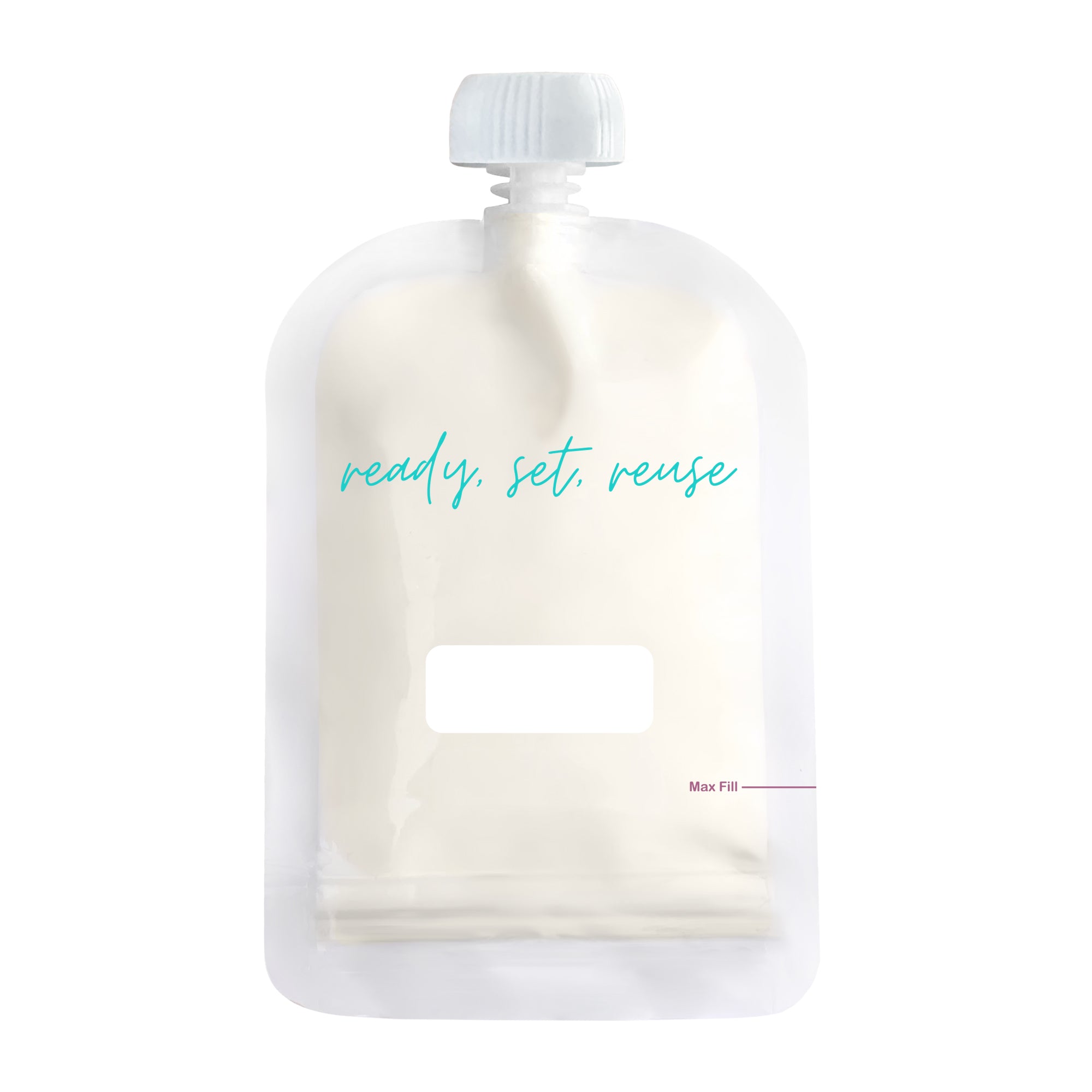 clear reusable food pouch