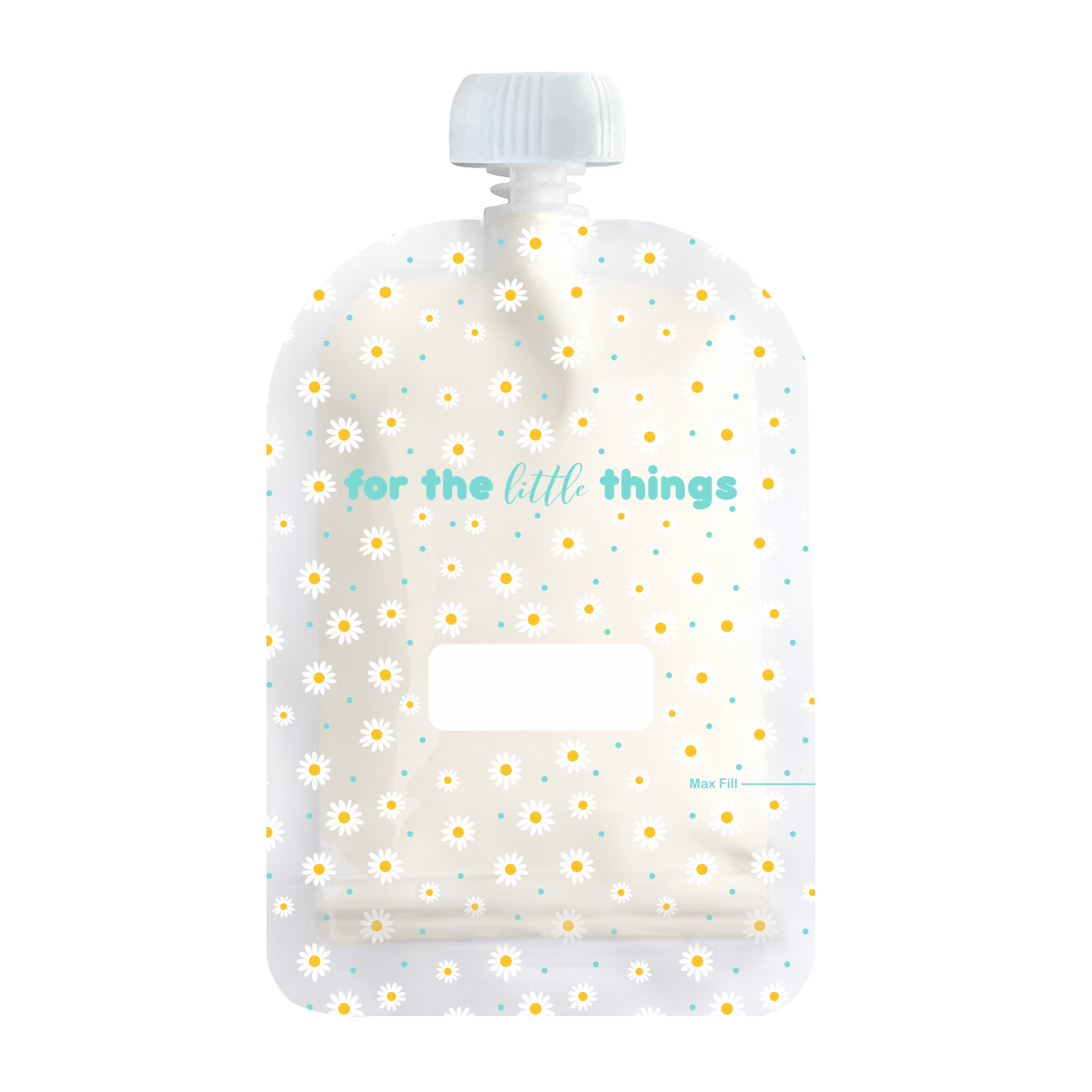 Daisies reusable food pouch