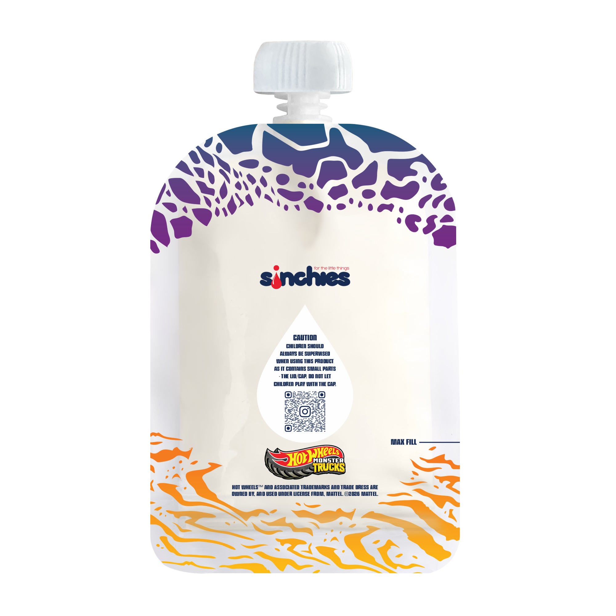 Sinchies 150ml Reusable Food Pouches - Monster Trucks™ - Monster Wars