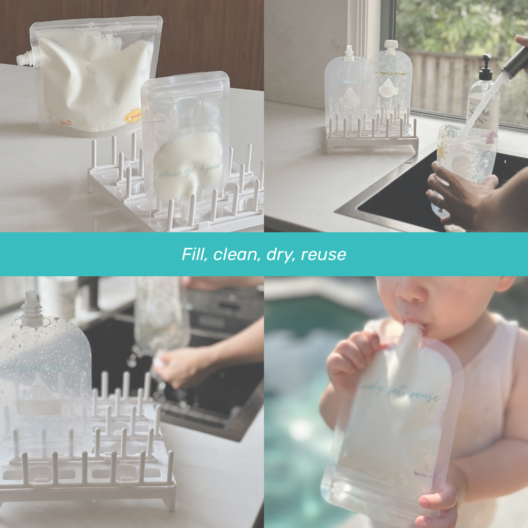 Sinchies 150ml Reusable Food Pouches - Clear