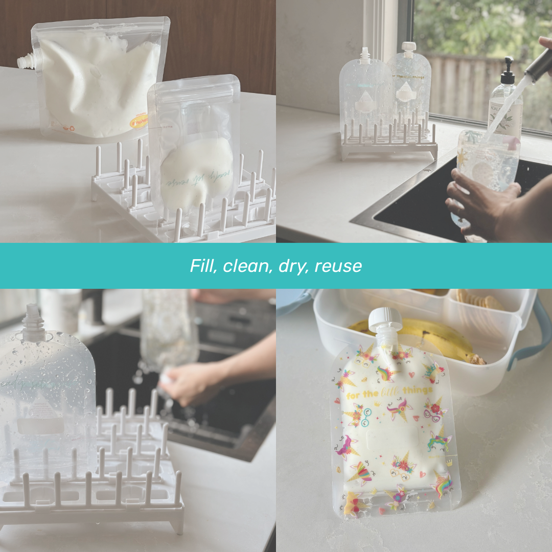 Sinchies 150ml Reusable Food Pouches - Rainbow Bright