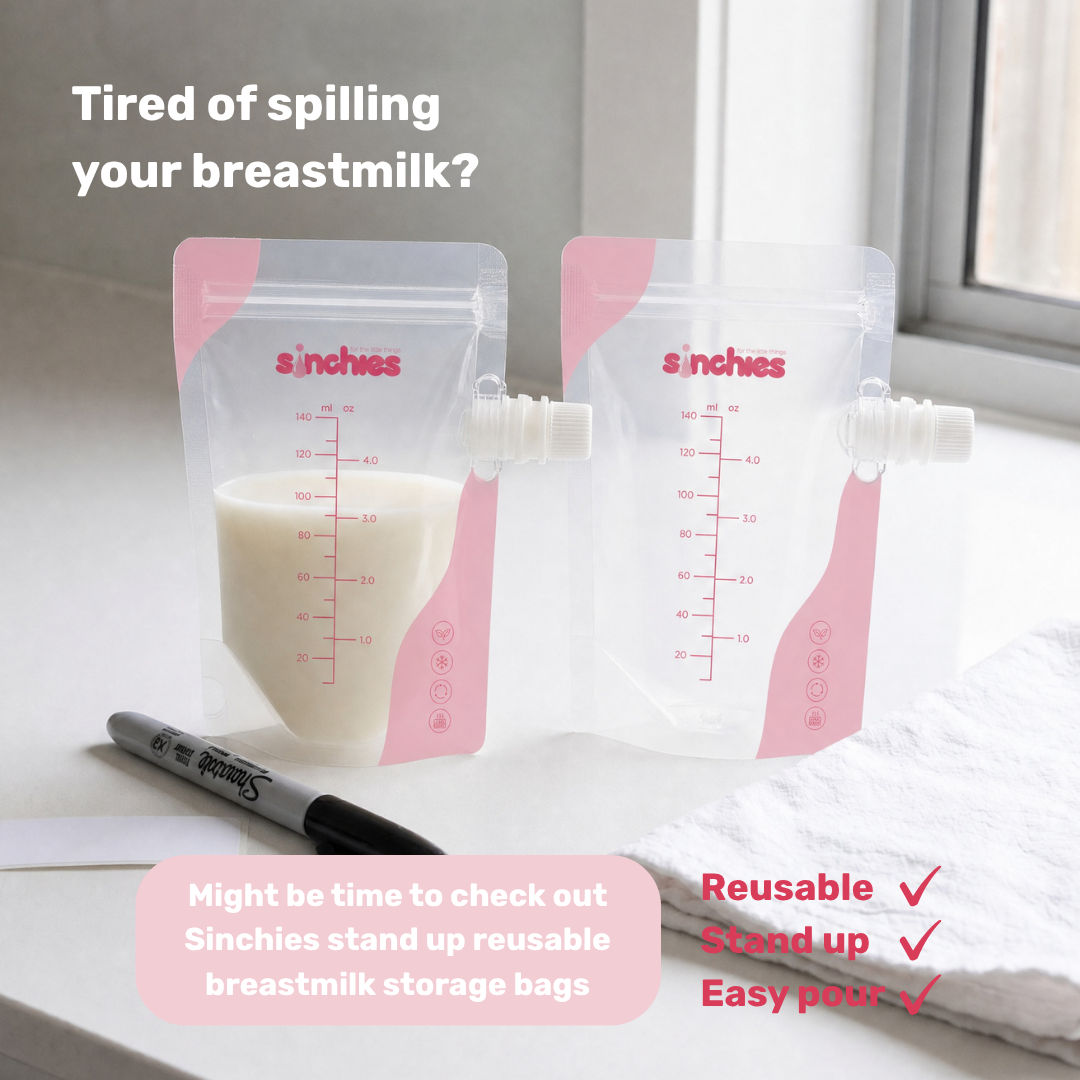 Sinchies Reusable Breastmilk Storage Bags (140ml)