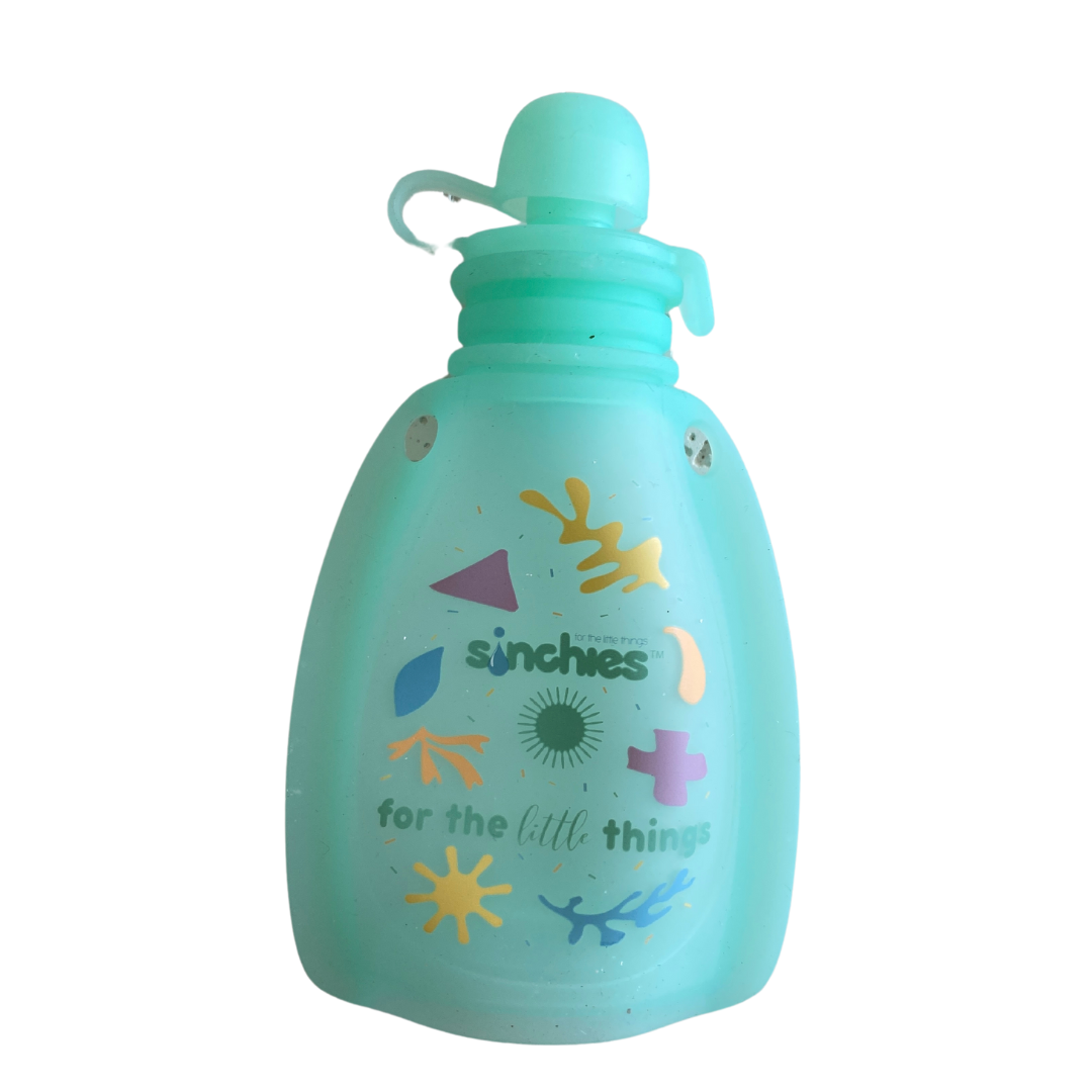 Sinchies Silicone Squeezy Pouch - Green Pastel Pop