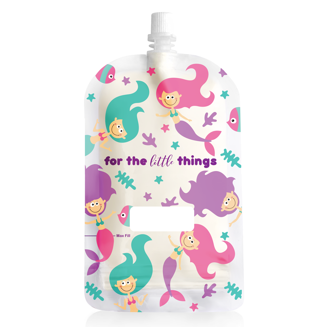 Mermaid reusable food pouch