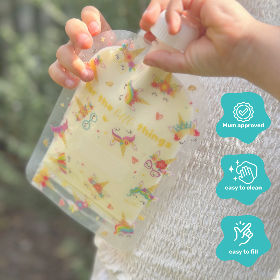 Sinchies 150ml Reusable Food Pouches - Rainbow Bright