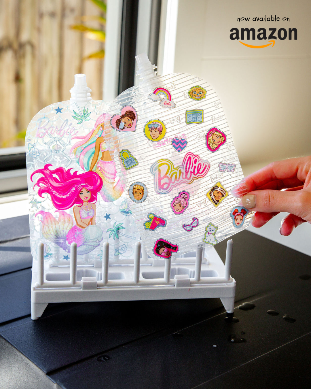 Sinchies 150ml Reusable Food Pouches - Barbie™ - Team Barbie