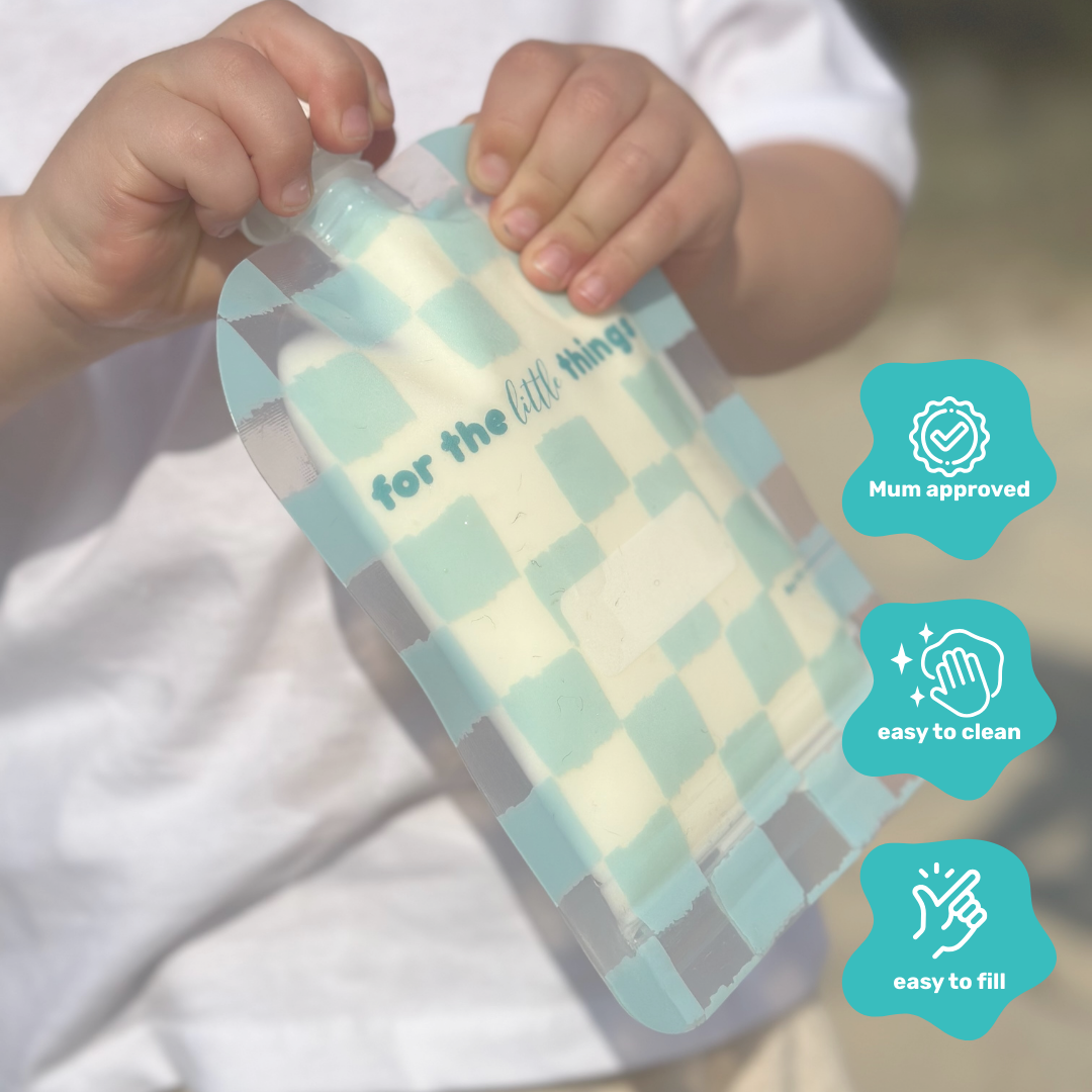 Sinchies 150ml Reusable Food Pouches - Checkmate Bubblegum