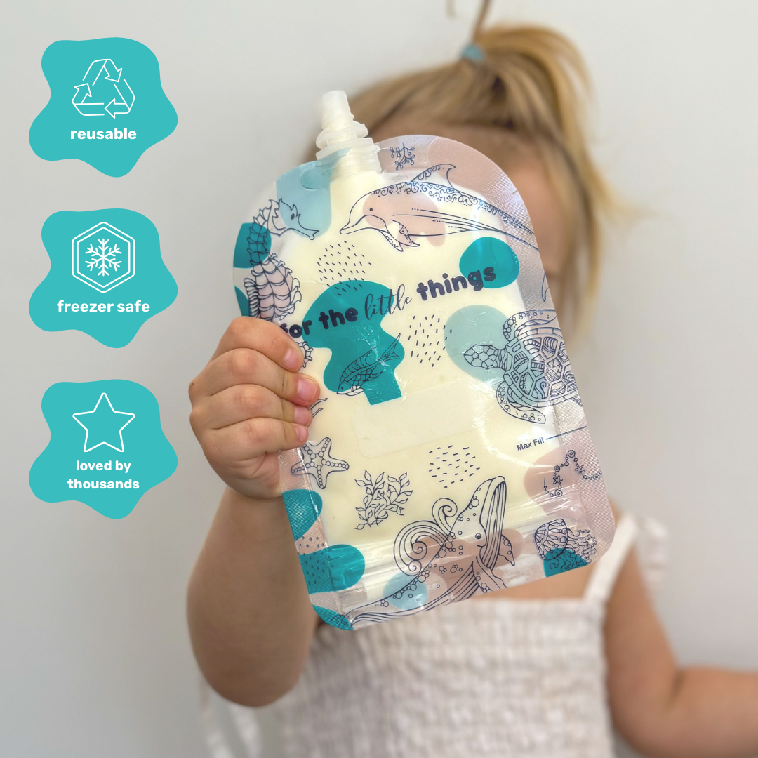 Sinchies 150ml Reusable Food Pouches - Under the Sea
