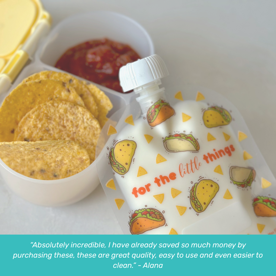 Sinchies 150ml Reusable Food Pouches - It's Raining Tacos