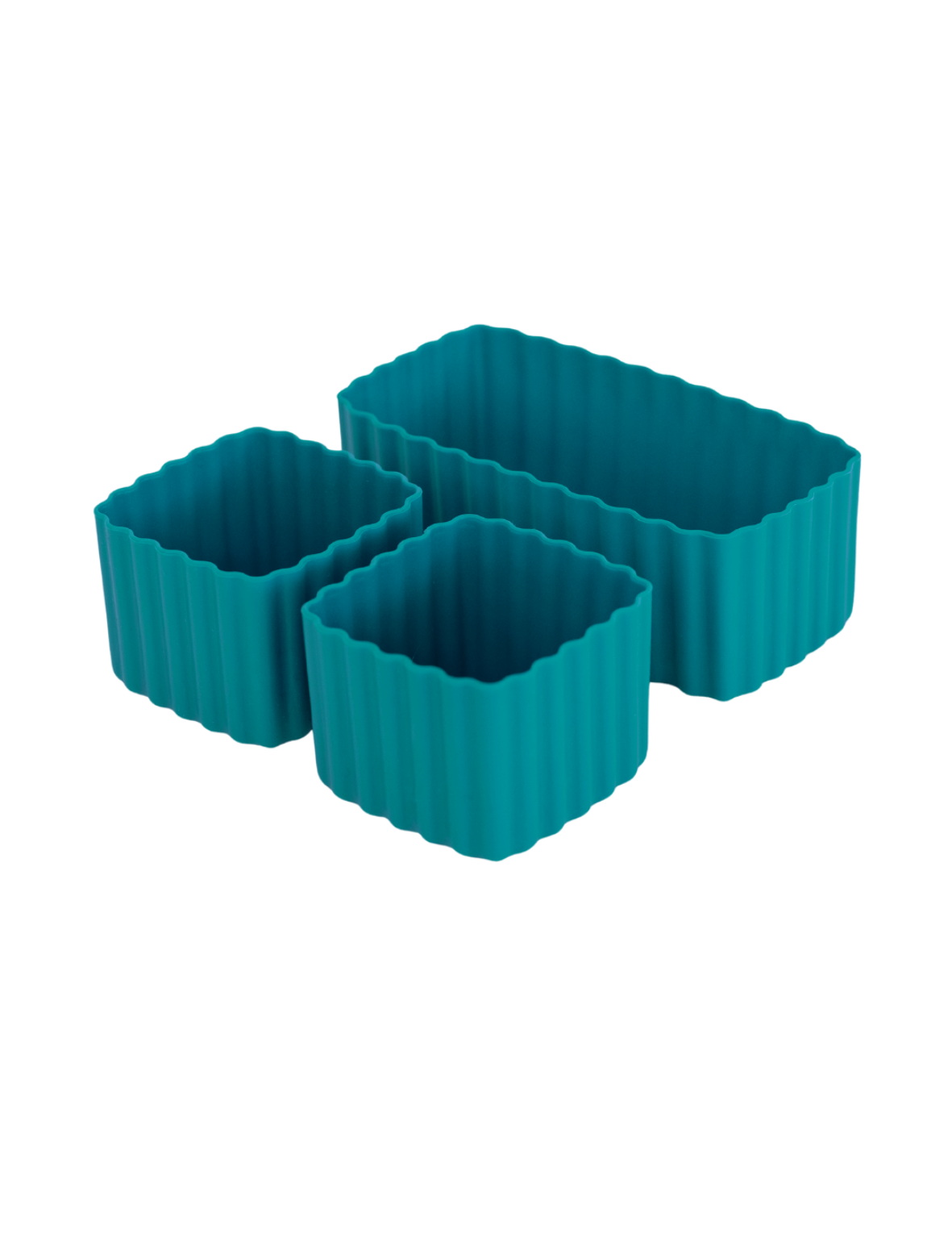 pine green silicone bento cups for lunch box
