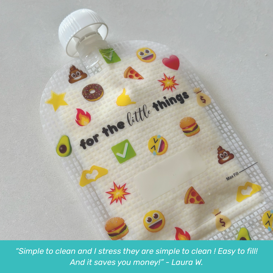 Sinchies 150ml Reusable Food Pouches - Emojis