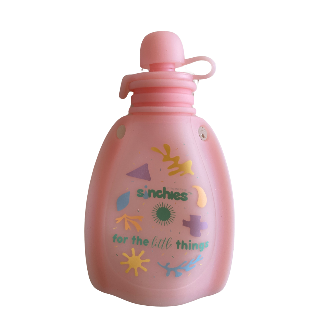 Sinchies Silicone Squeezy Pouch - Pink Pastel Pop