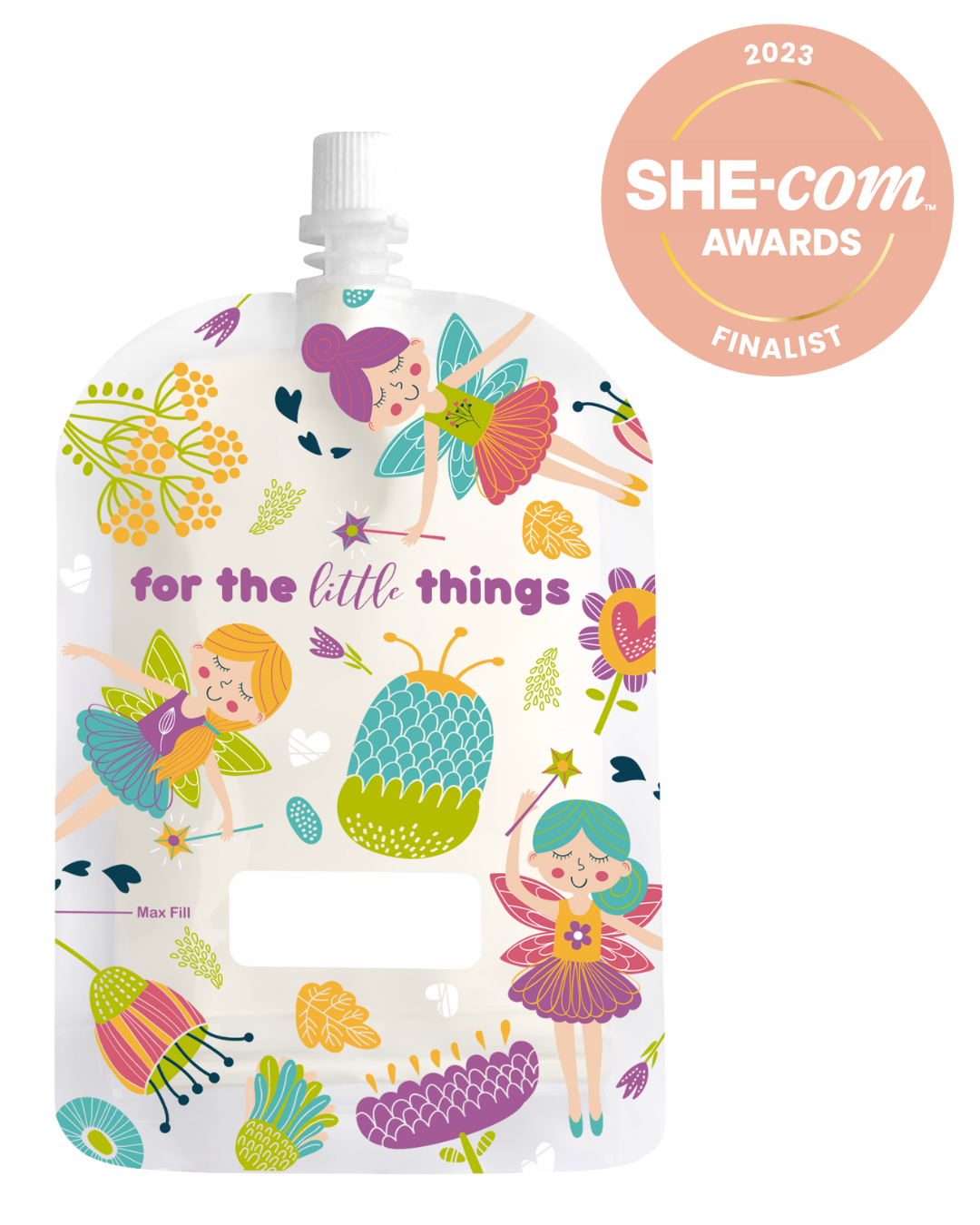 fairy reusable baby food pouch