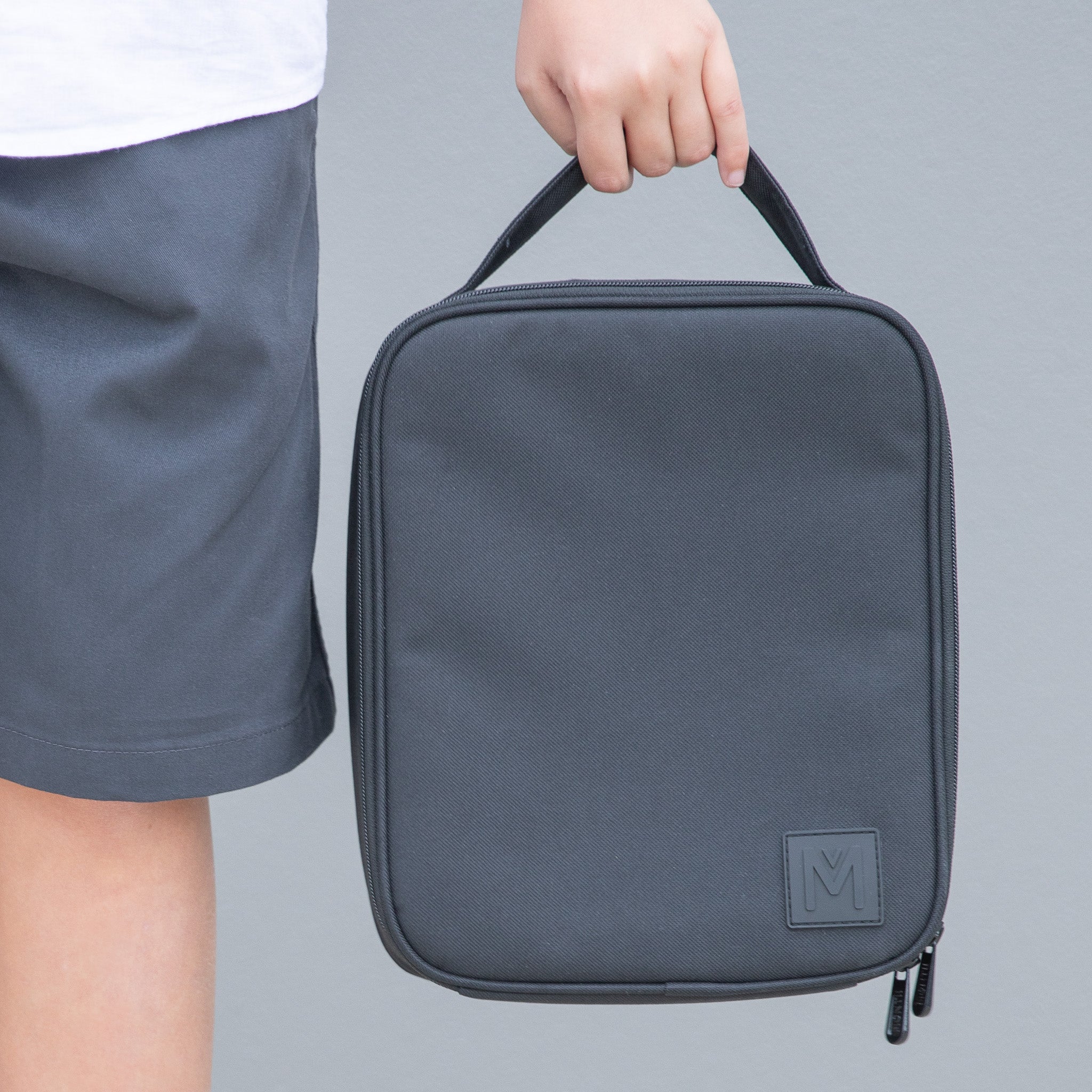 Midnight black insulated lunch bag