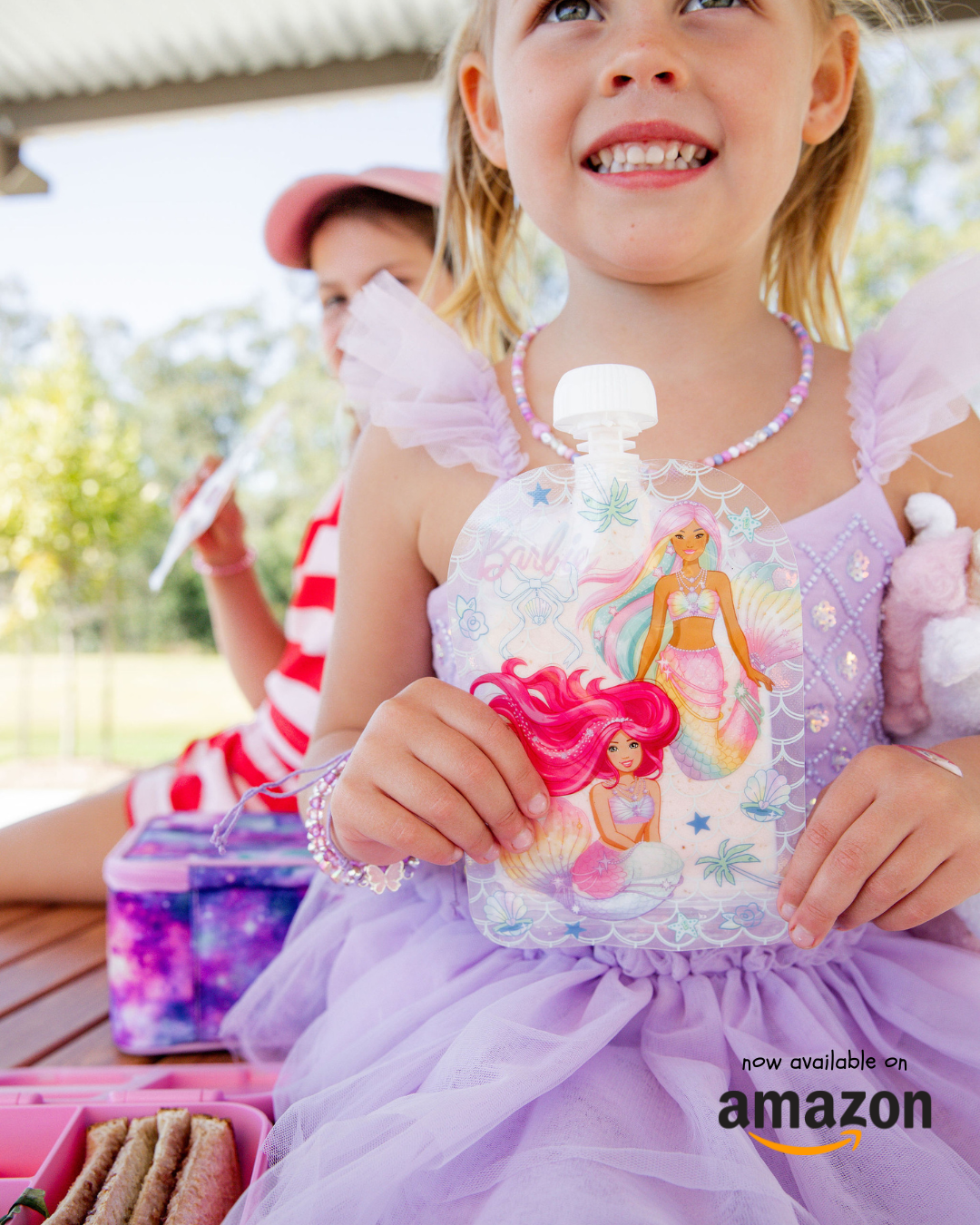 Sinchies 150ml Reusable Food Pouches - Barbie™ - Mermaid Magic