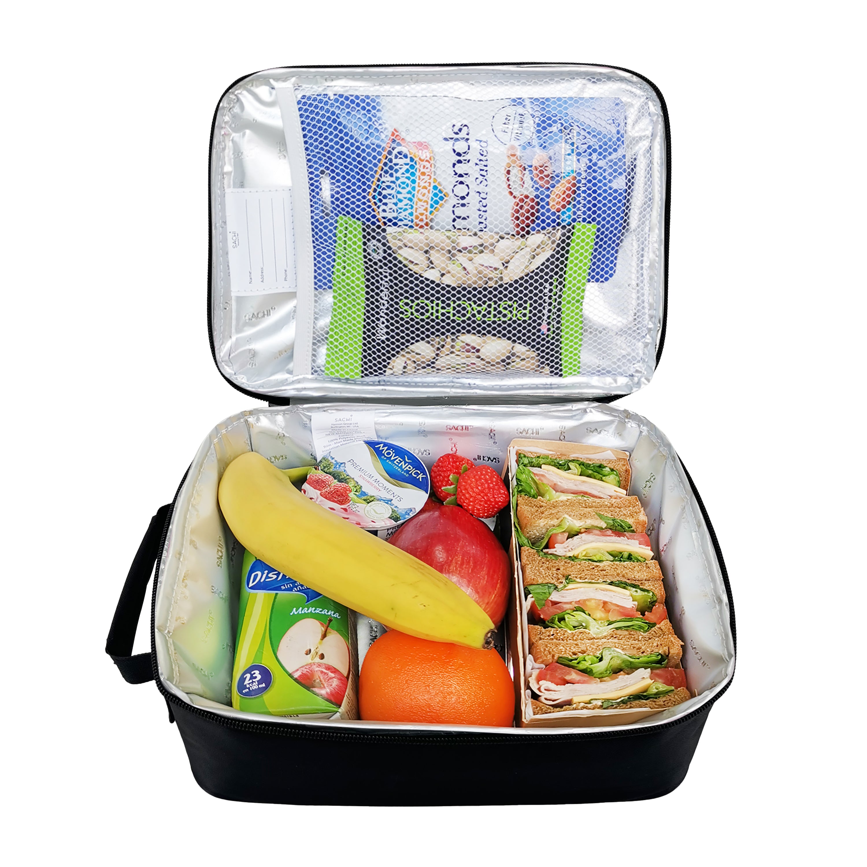 black insulated lunch bag Saachi