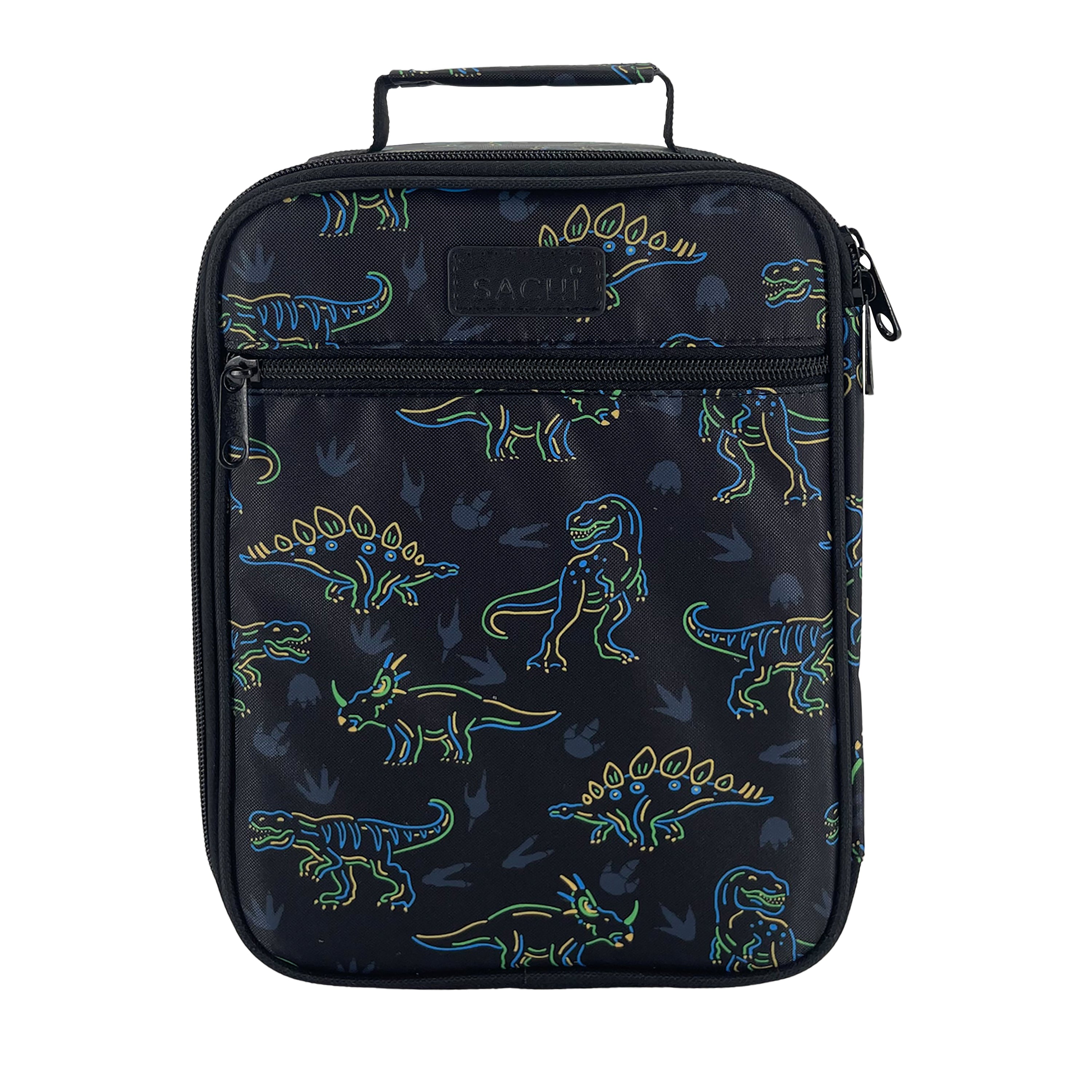 Neon dinosaur insulated junior lunch bag Sachi