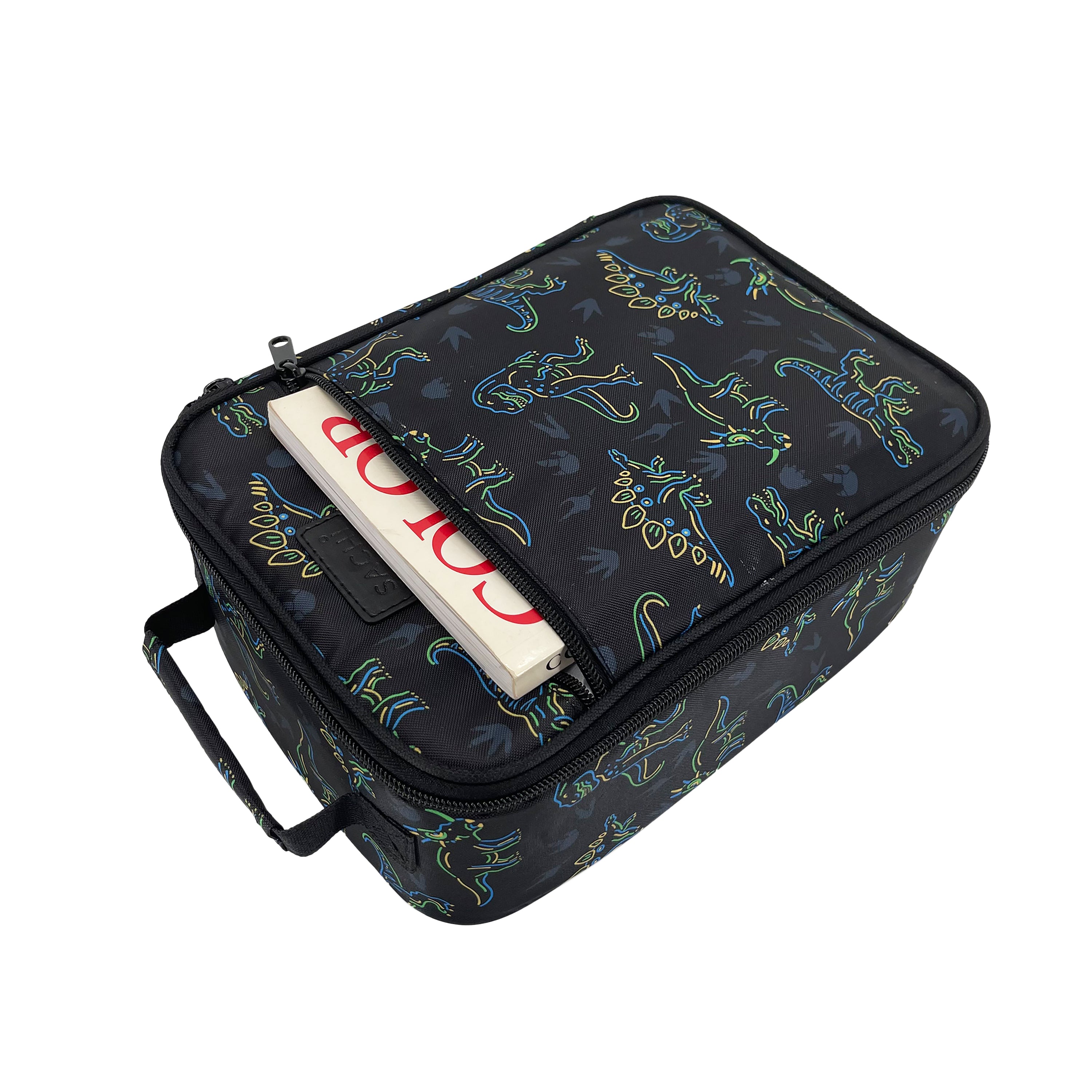 Neon dinosaur insulated junior lunch bag Sachi