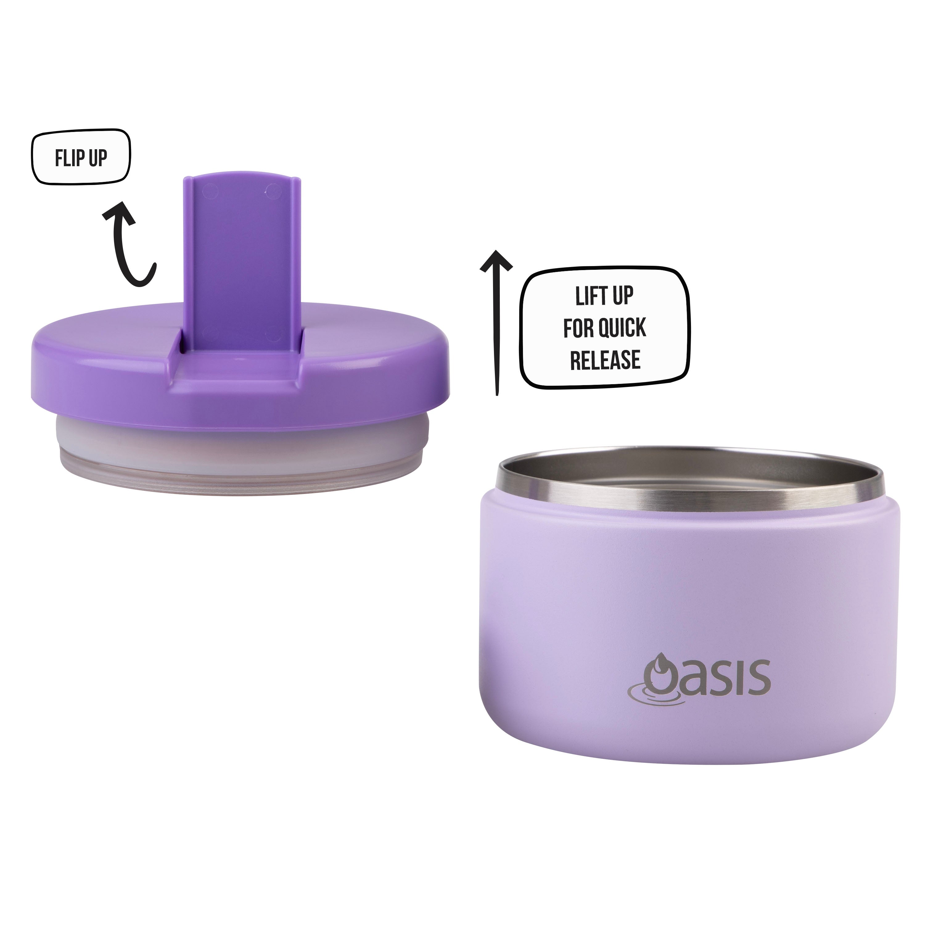 Oasis Stainless Steel Food Jar (300ml) - lilac