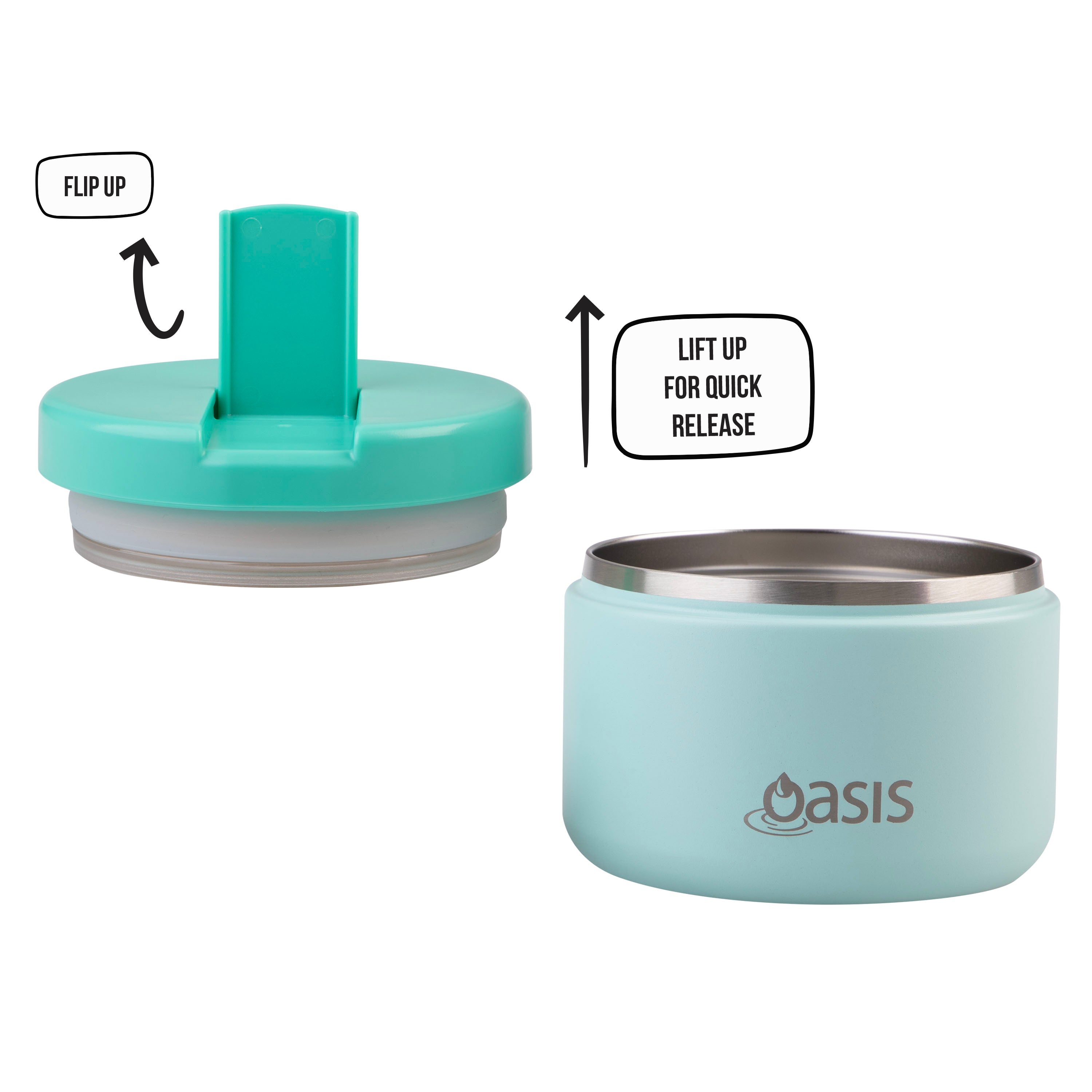 Oasis Stainless Steel Food Jar (300ml) - mint