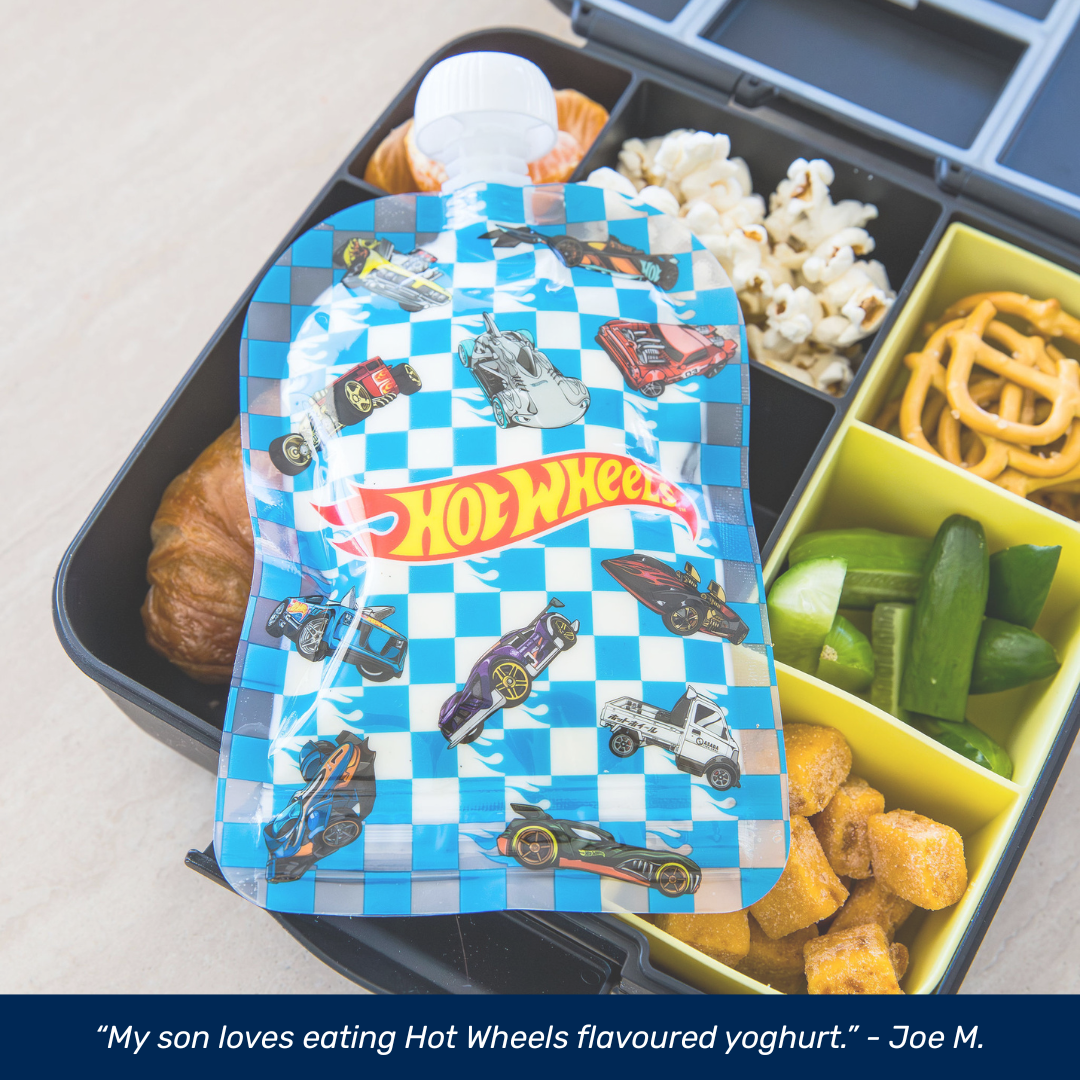 Sinchies 150ml Reusable Food Pouches - Hot Wheels™ - Pit Stop