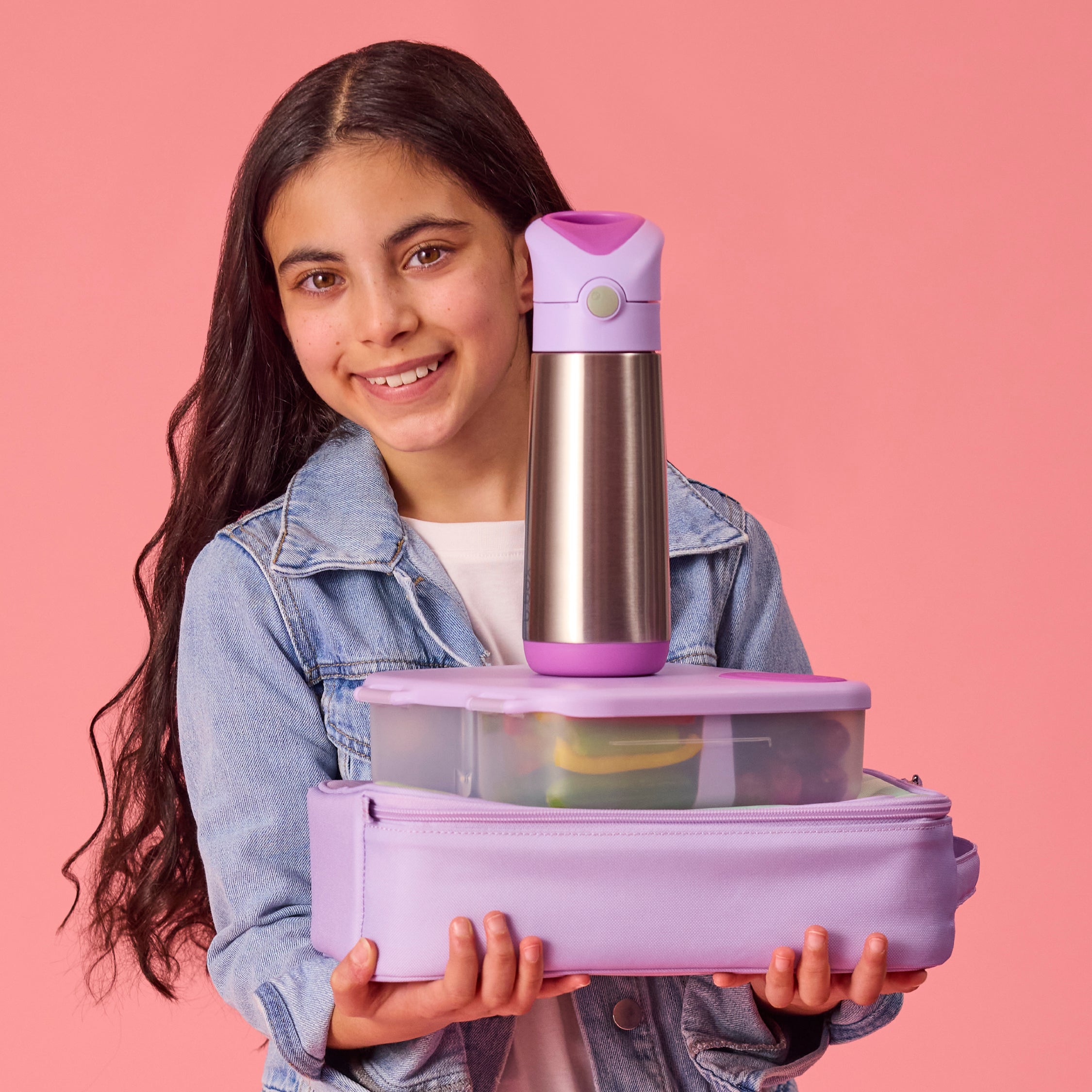 b.box Insulated Drink Bottle - 500ml - sugar plum