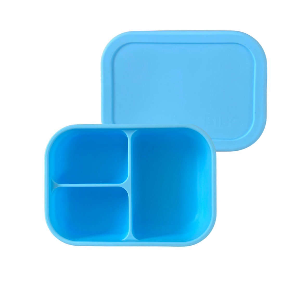blue silicone bento box lunch box