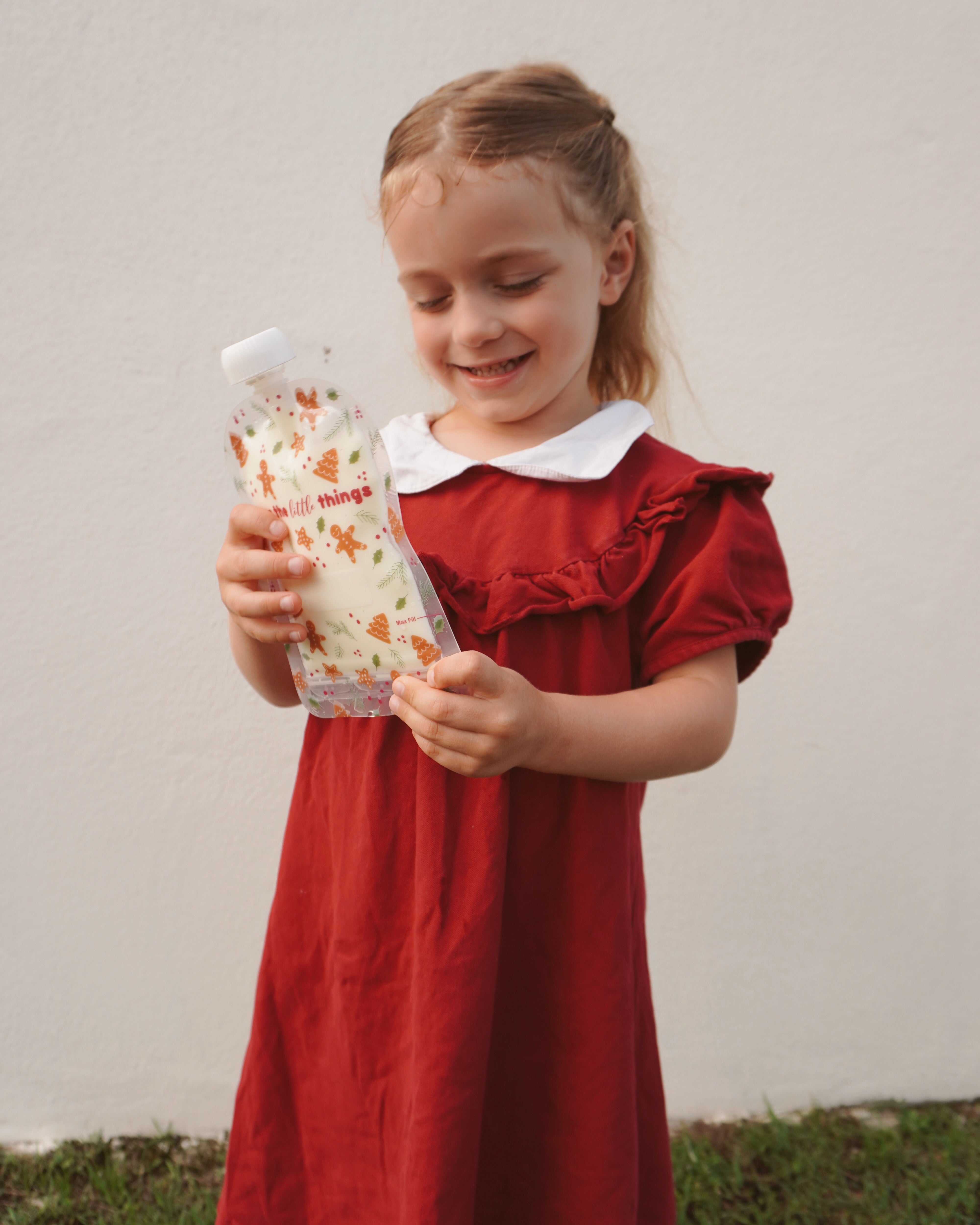 Sinchies 150ml Reusable Food Pouches - Gingerbread Men